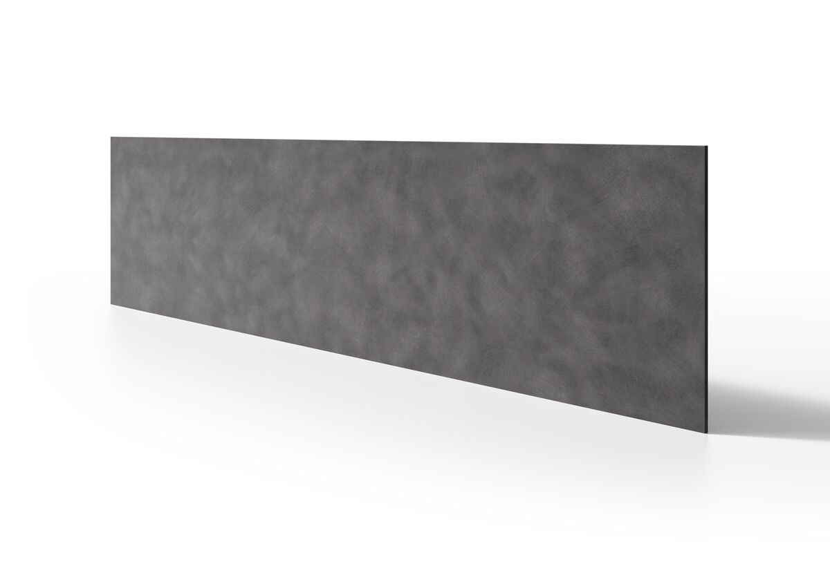 Crédence Stratifié brossé Métal griffé L.300 x H.64 cm, Ep.9.6 mm