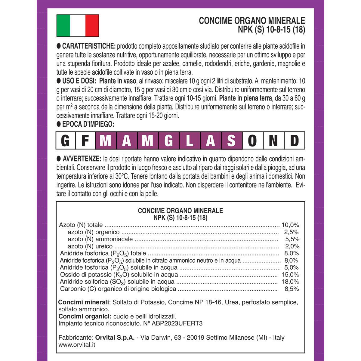 Concime granulato FLORTIS per ortensie, rododendri 5 kg - 2