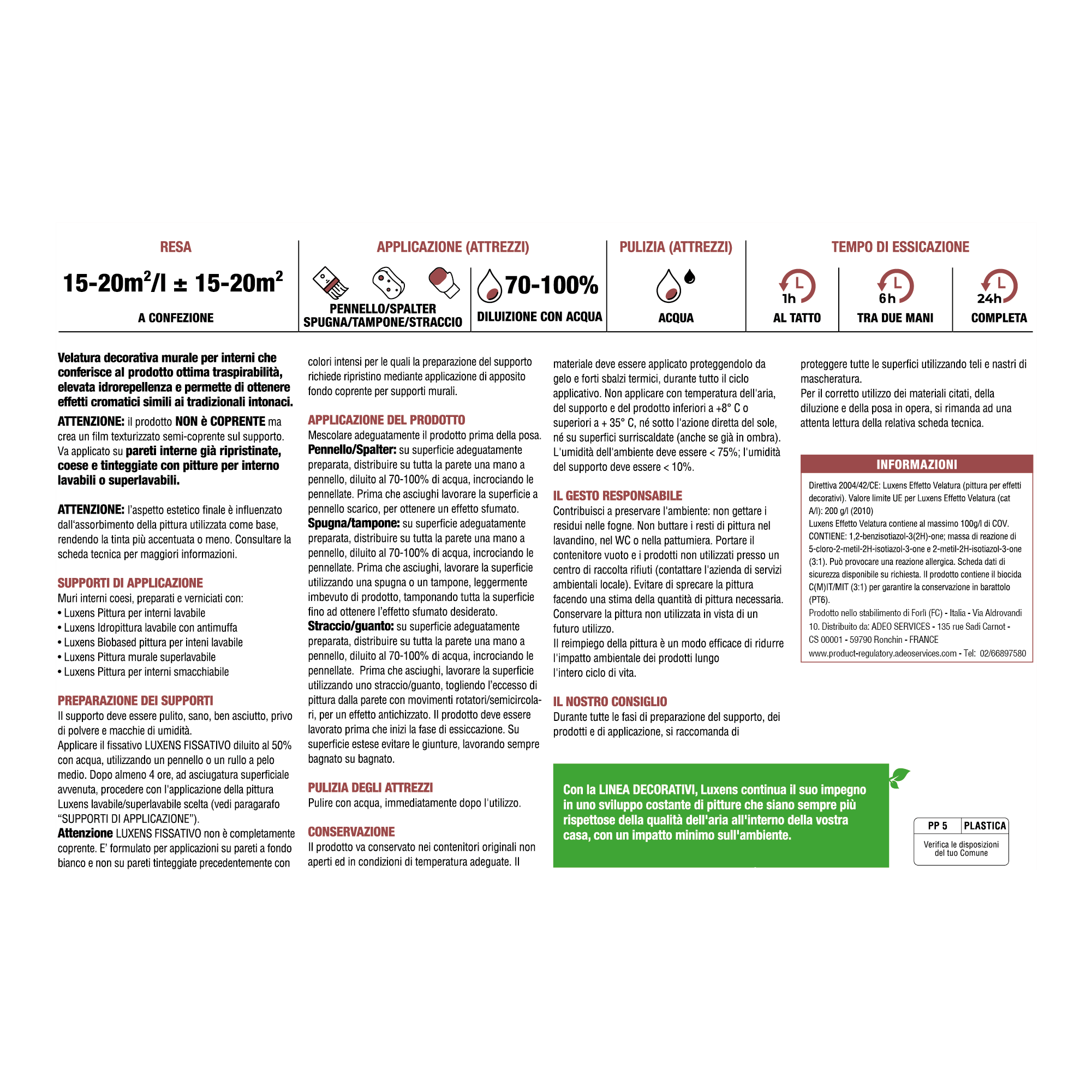 Pittura decorativa EFFETTO VELATURA LUXENS velatura trasparente perlaceo 1 l - 7