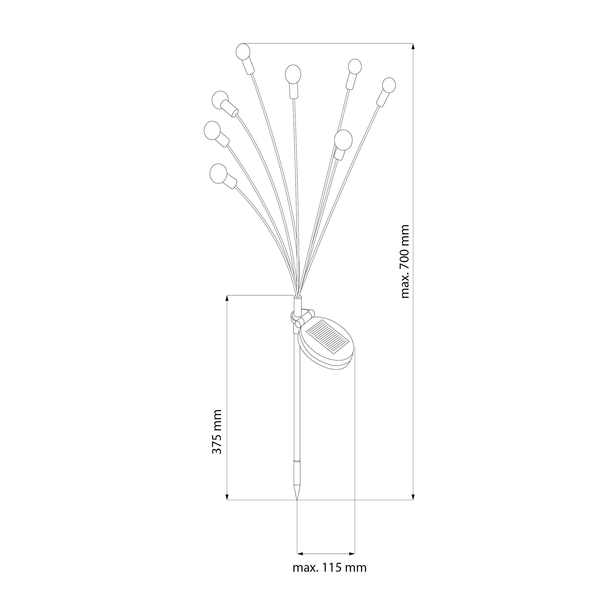 Lampa solarna wbijana Fiorni IP44 Goldlux - 3