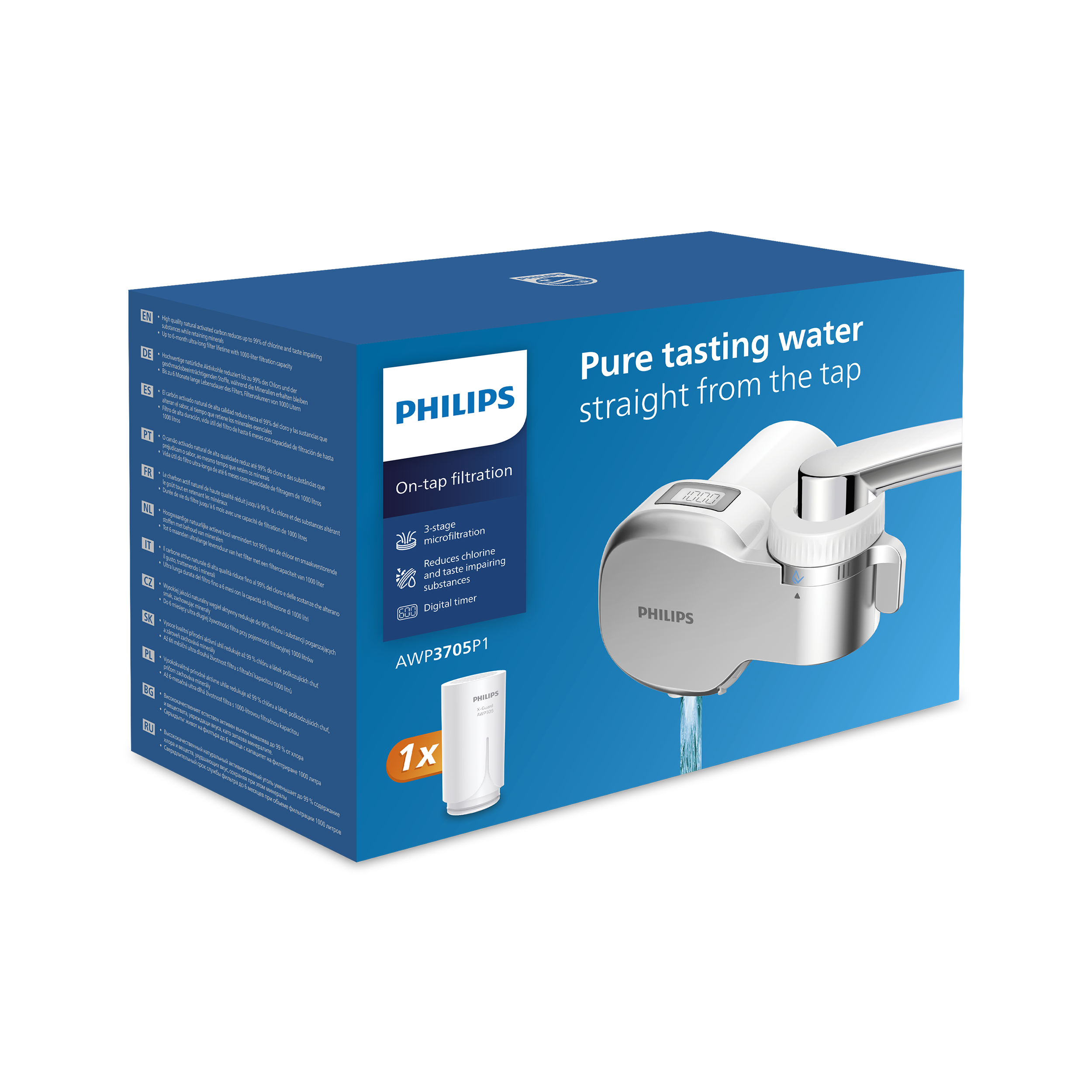 Filtr na kran do wody z licznikiem z mikrofiltracją AWP3705P1 PHILIPS - 7