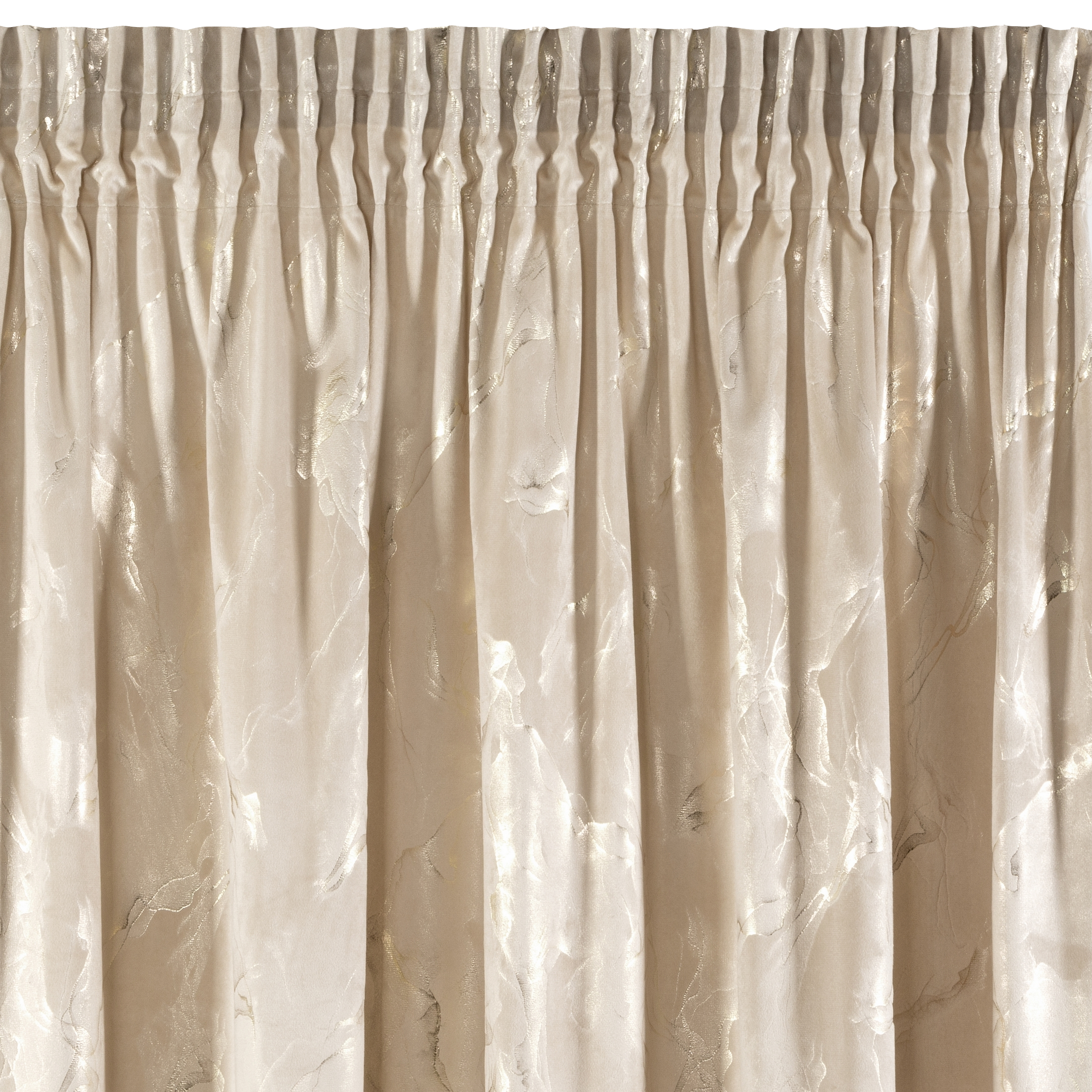 Zasłona welwetowa Naira beżowa 140 x 270 cm na taśmie - 3