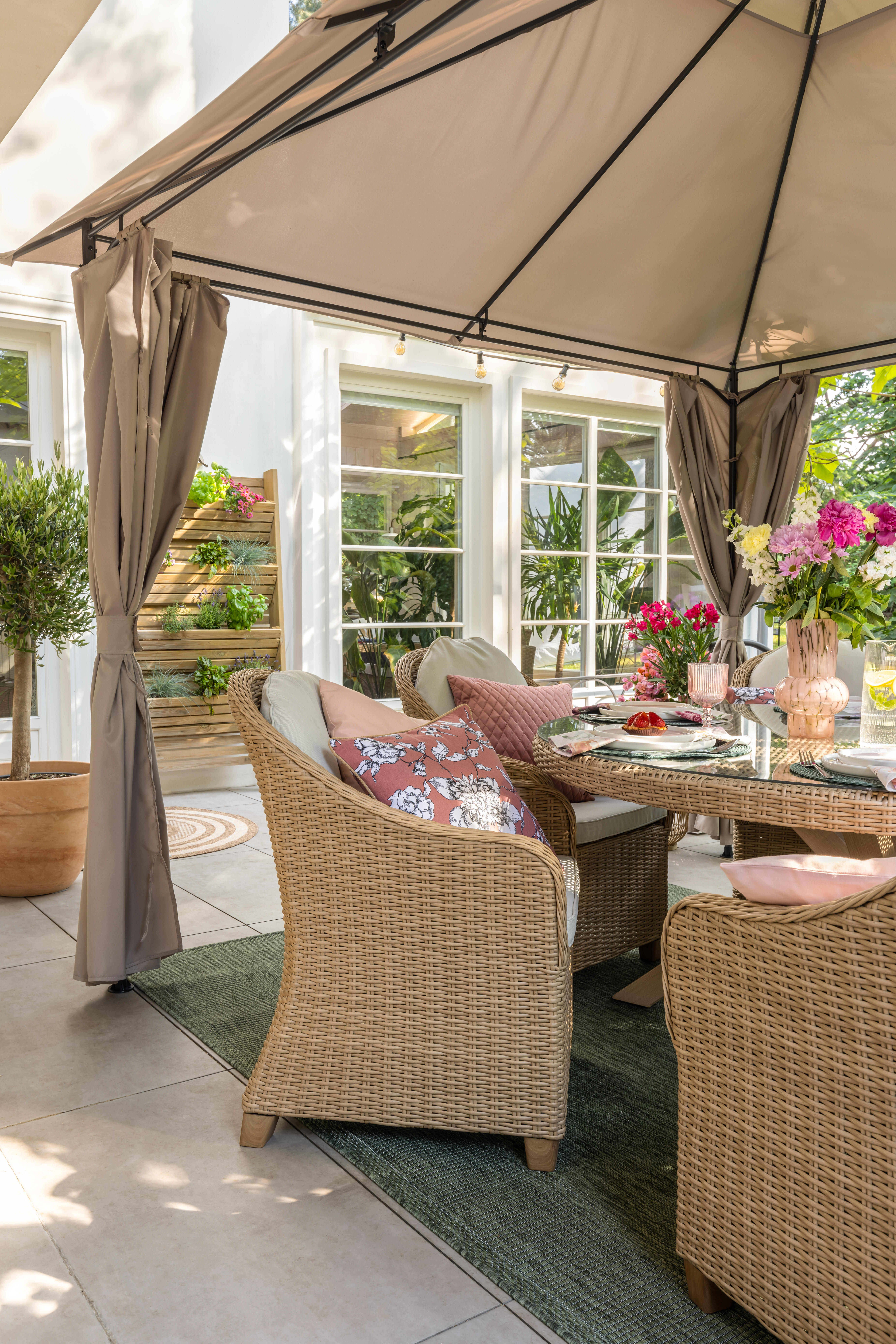 Fotel ogrodowy Medena 2 szt. aluminium rattan Naterial - 3