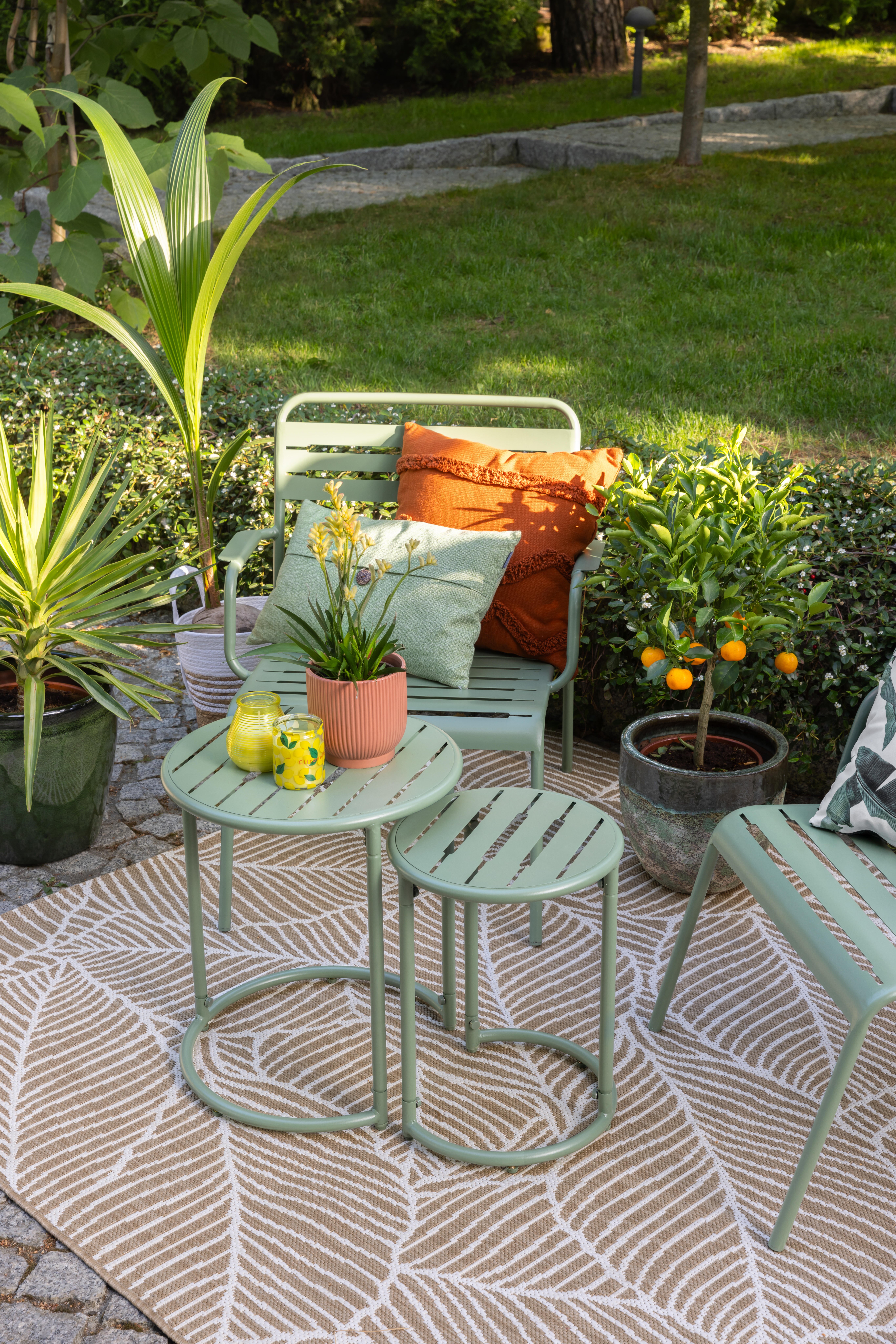 Fotel ogrodowy Cafe II stalowy zielony - 3