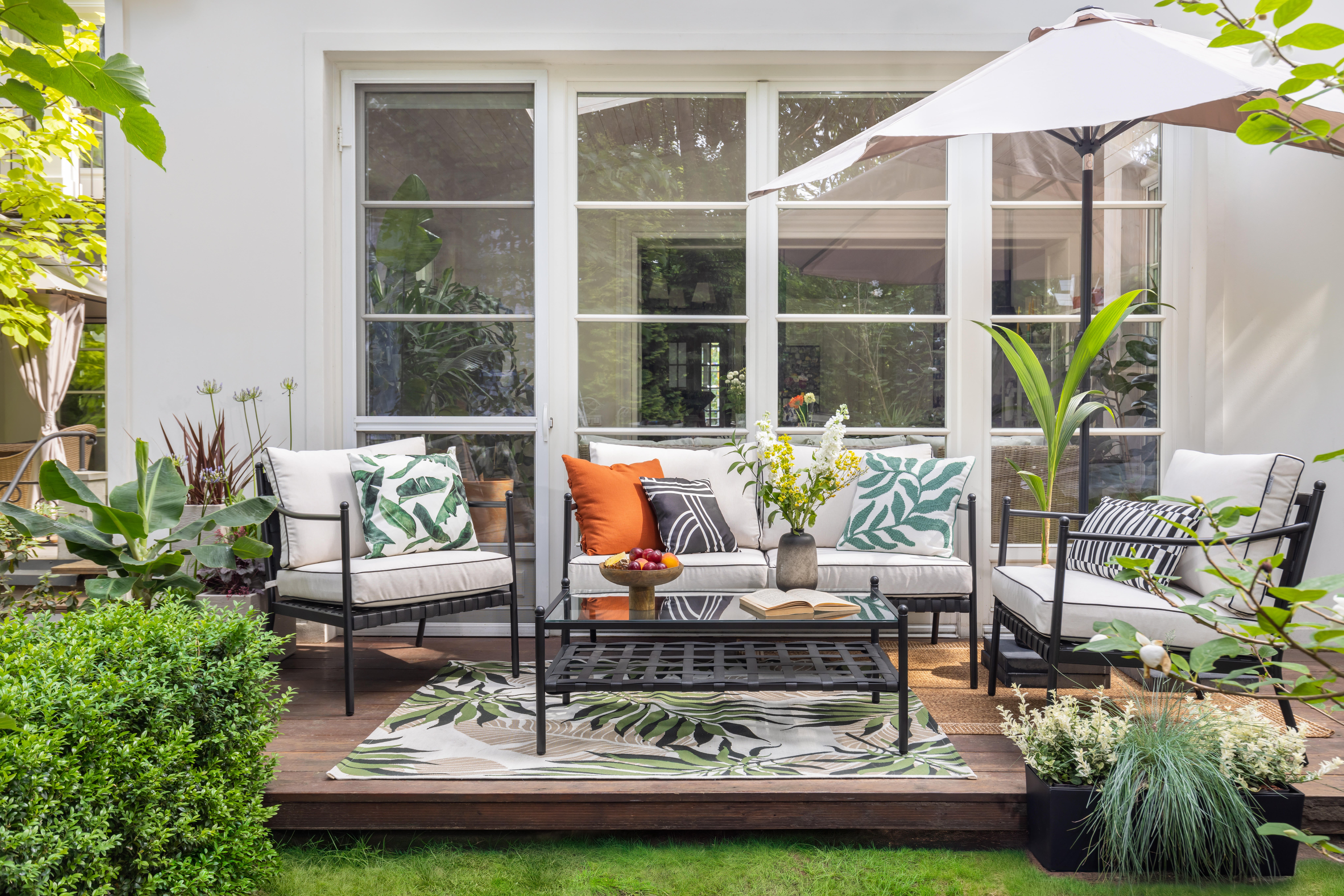 Meble ogrodowe Victoria zestaw stalowe beżowo-czarne Naterial - 5