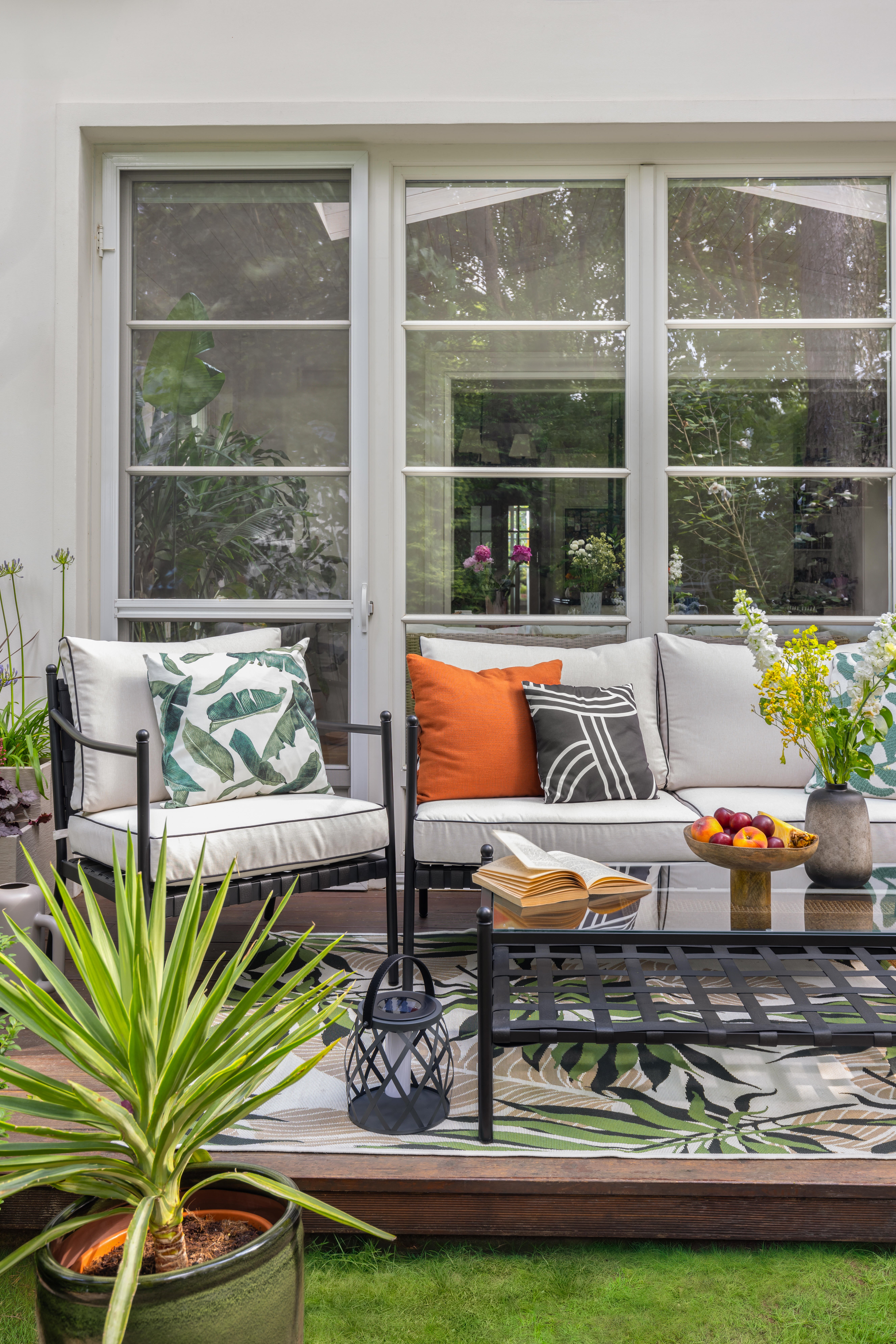 Meble ogrodowe Victoria zestaw stalowe beżowo-czarne Naterial - 4