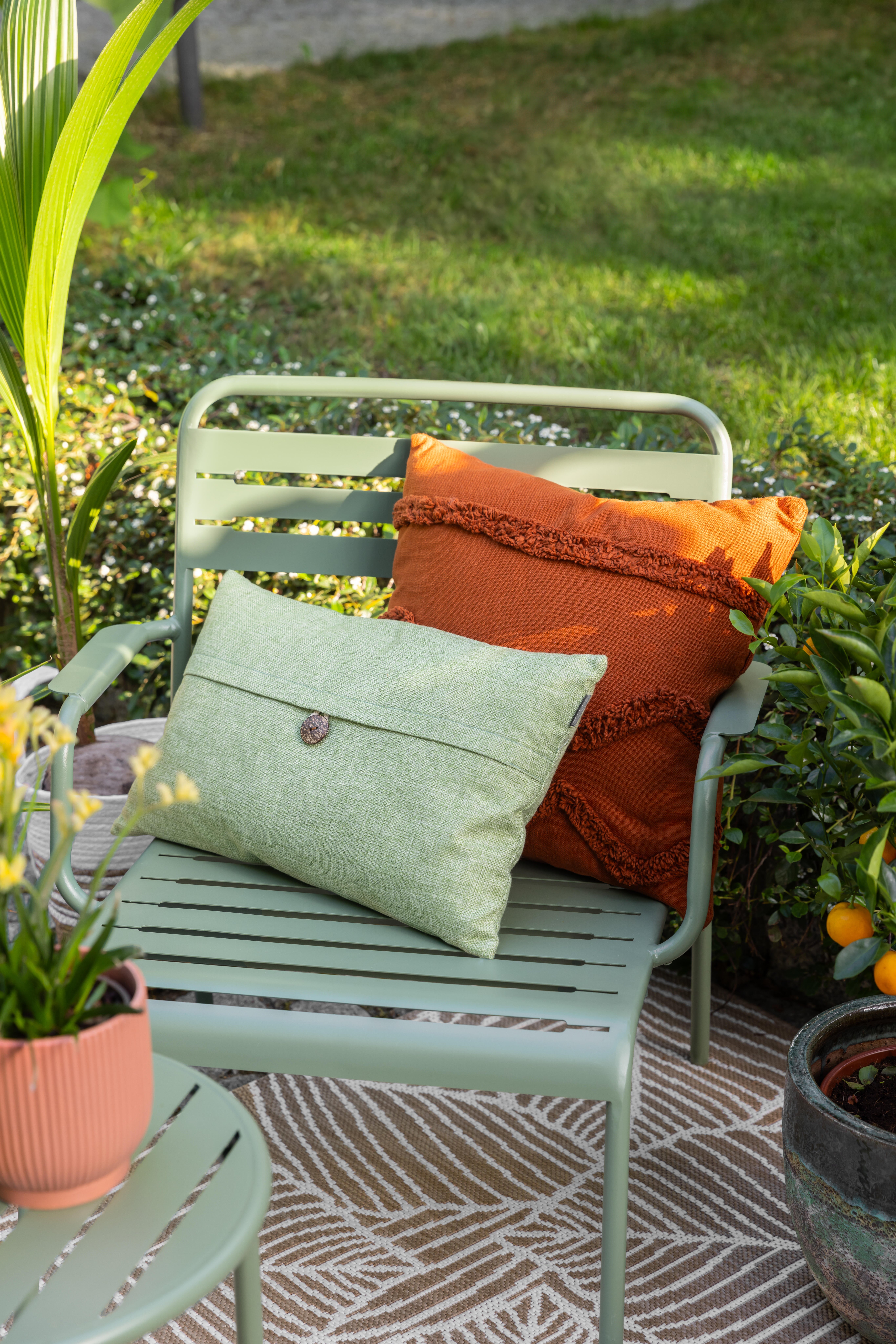 Fotel ogrodowy Cafe II stalowy zielony - 2