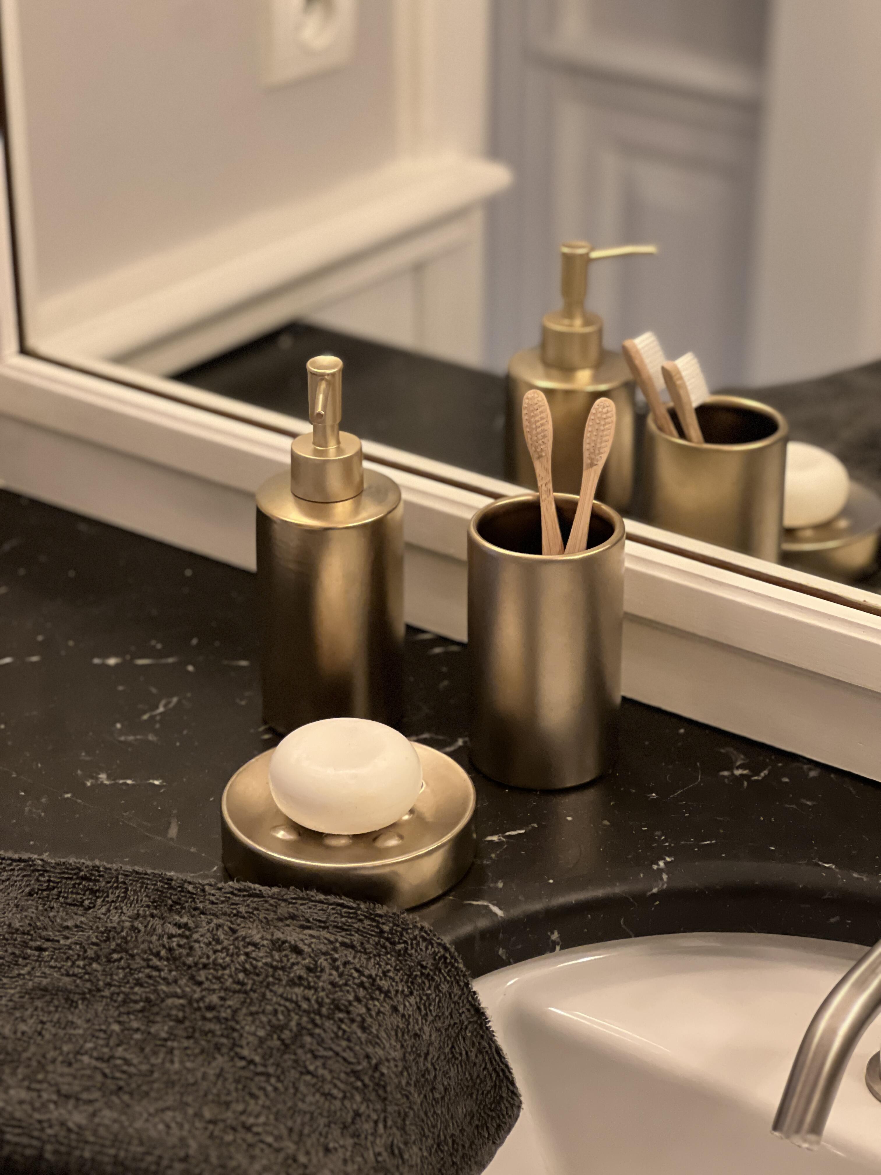 Saboneteira dourado Joy - 3