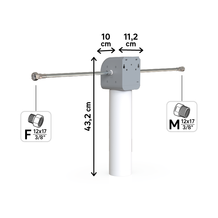 Filtre sous évier à charbon actif 3L/MIN, EQUATION - 4
