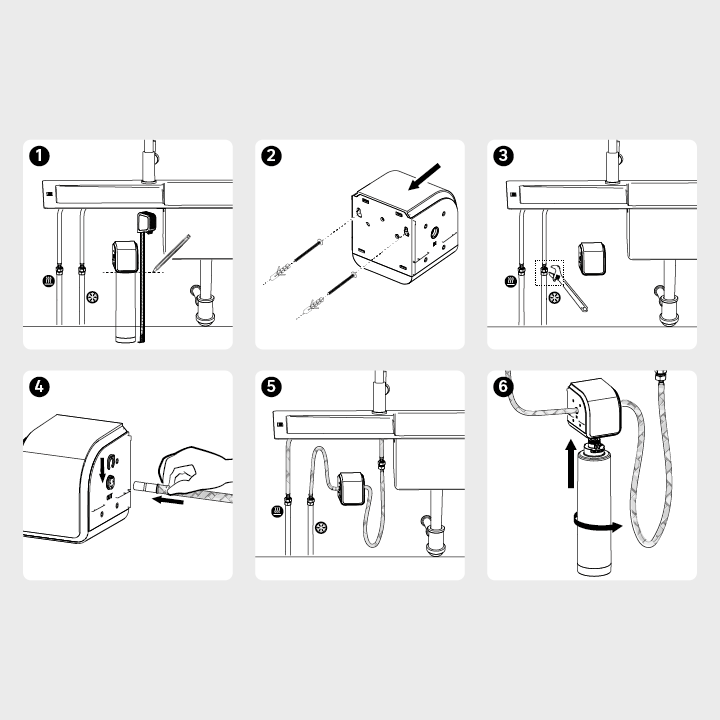 Filtre sous évier à charbon actif 3L/MIN, EQUATION - 9