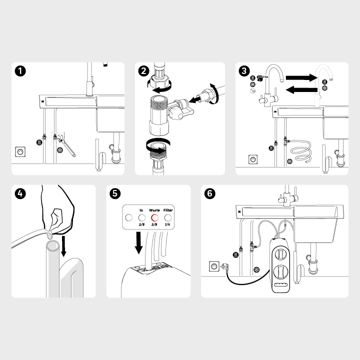 Sistema filtragem osmose EQUATION + torneira - 9