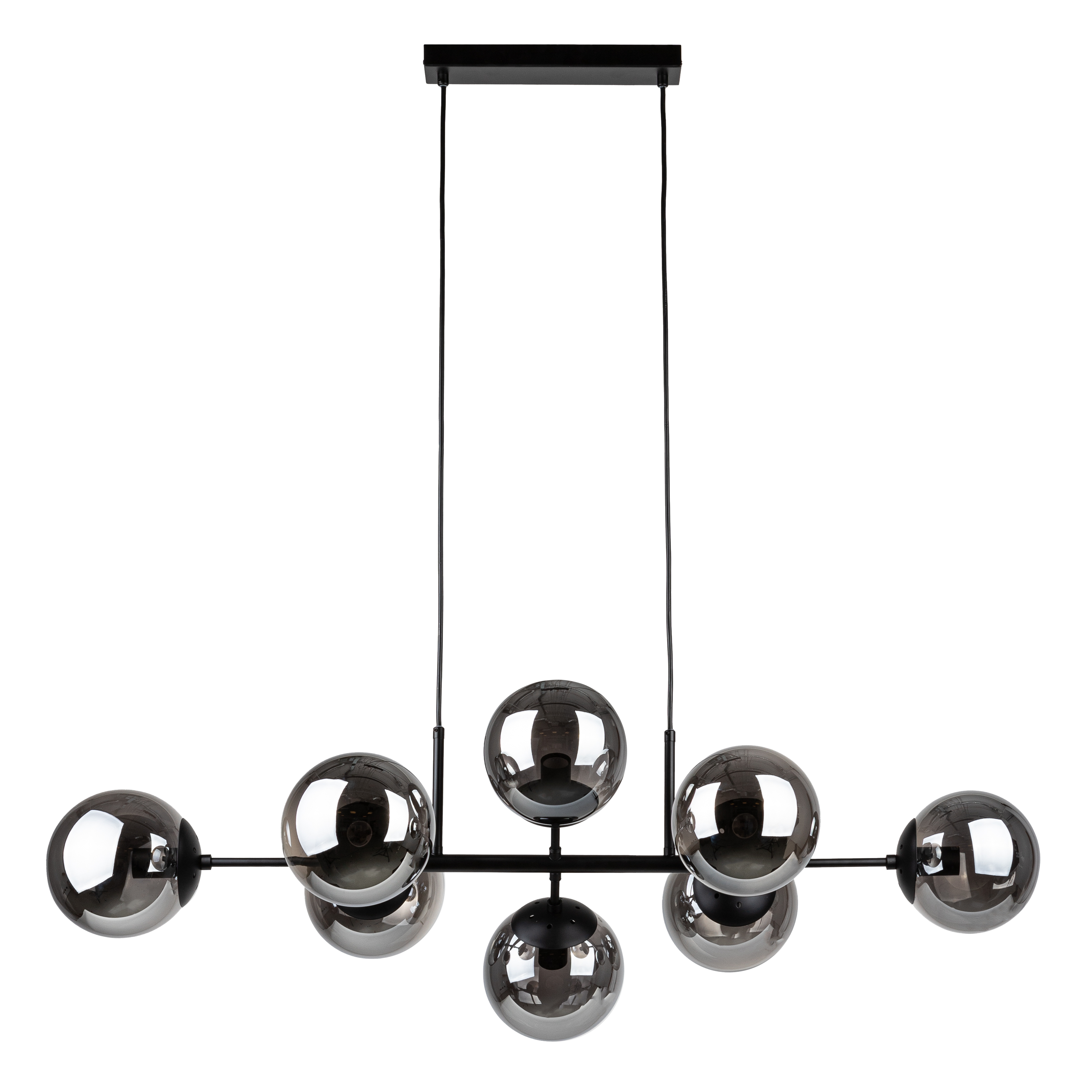 Lampa wisząca Molite czarna 8 x E14 Italux