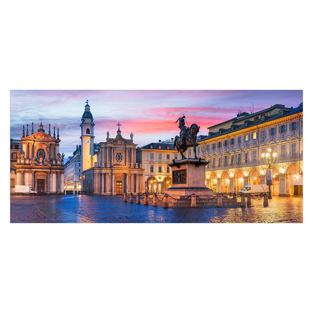 Torino Piazza San carlo tramonto