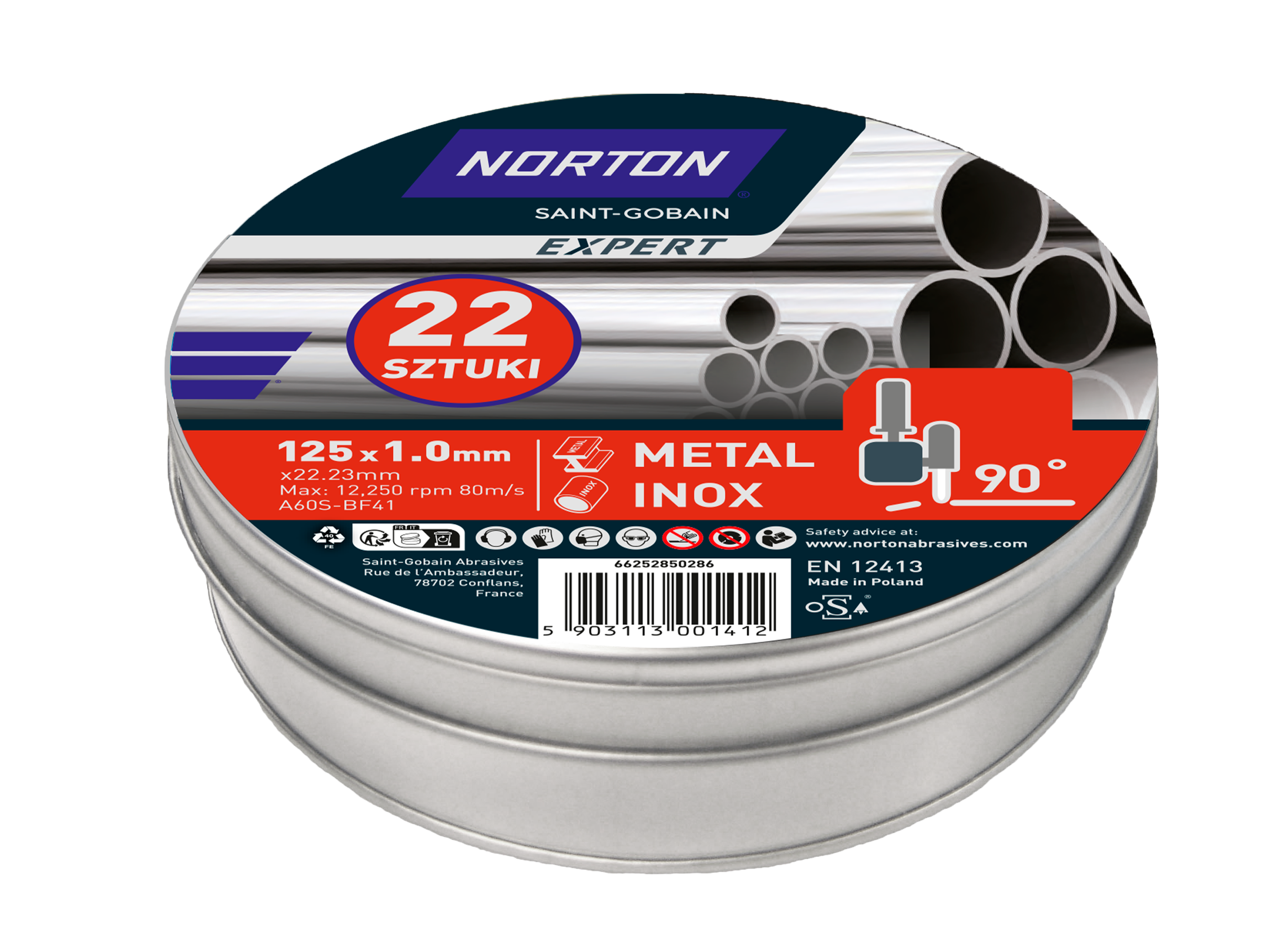 Tarcze Korund 125x22.23 mm do stali dla szlifierki kątowej 22 sztuki - 3