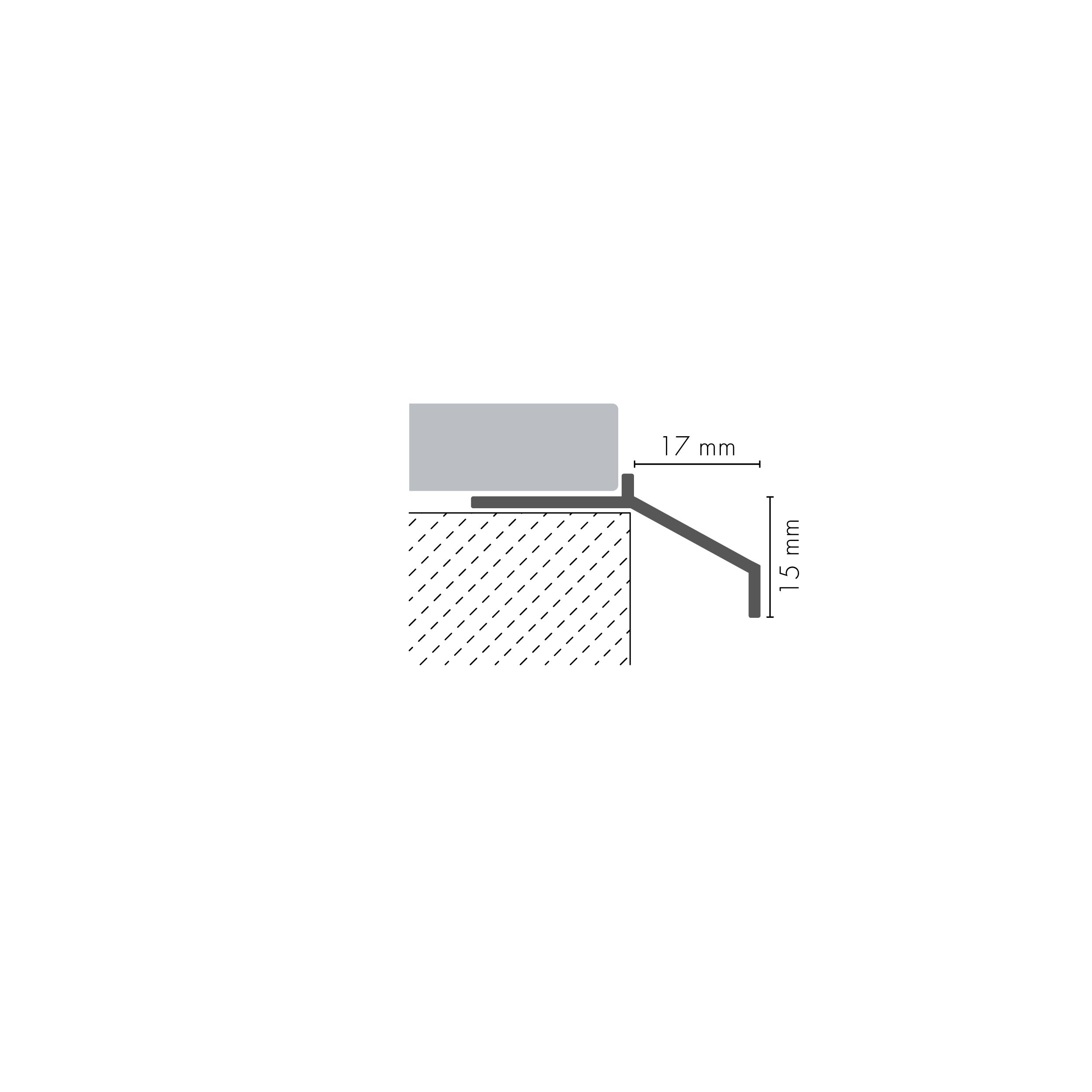 Profil okapowy  Aluminium Czarny Mat Cezar - 3