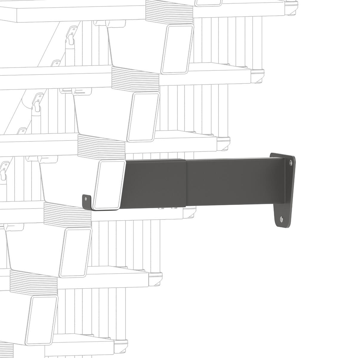 Supporto per scala Vida Sostegno Laterale Antrac in acciaio grigio L 400 mm H 80 mm - 2