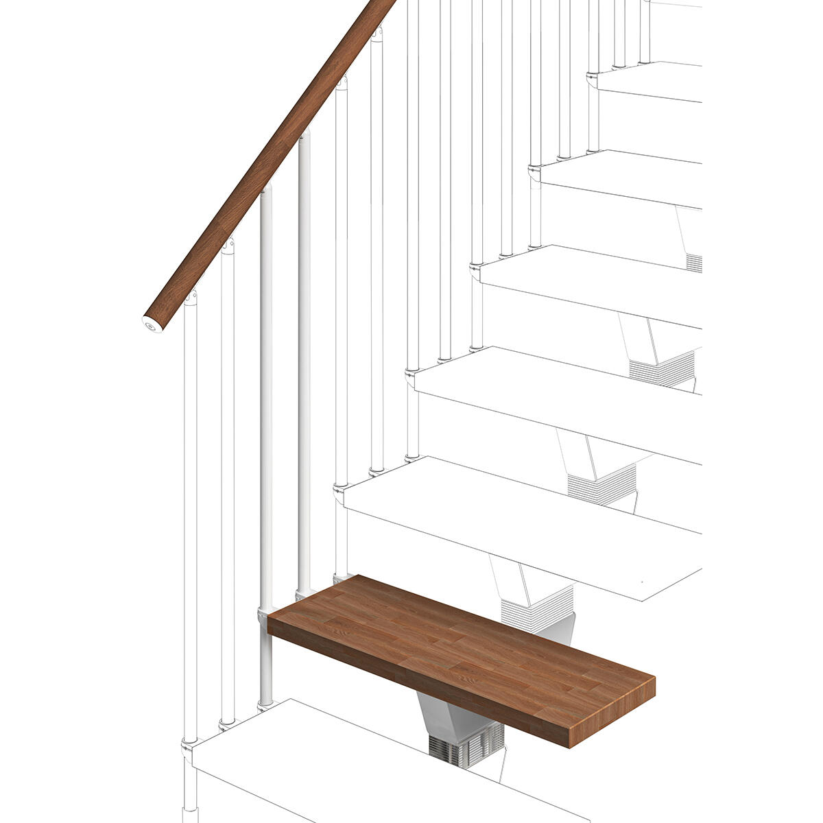 Gradino Vida in acciaio noce bianco L 750 mm H 290 mm | Leroy Merlin