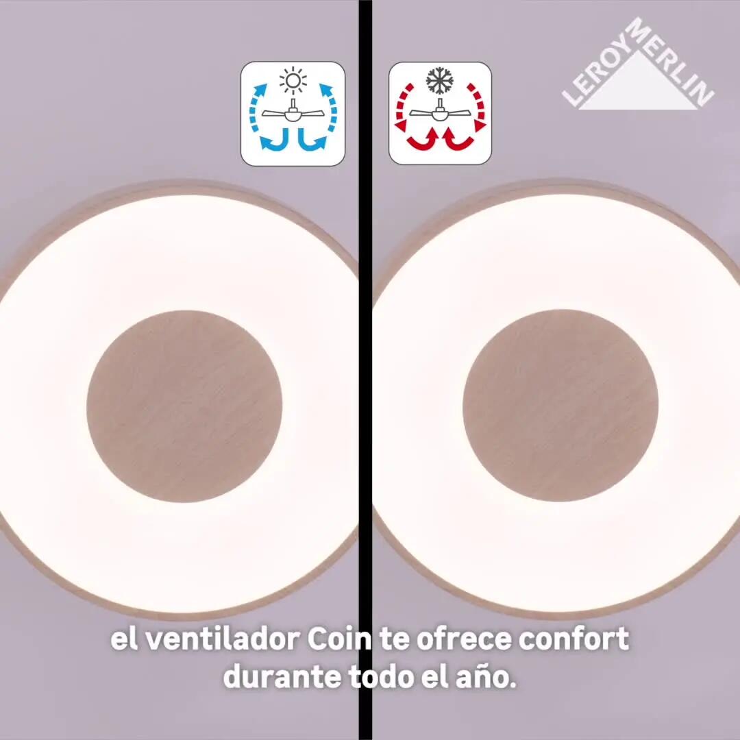 Ventilador de techo con luz silencioso DC 30W con mando ø106 cm Coin MANTRA blanco luz CCT 3 aspas retráctiles tipo lámpara| 7 velocidades| temporizador| recomendado de 13 a 20m² - 5