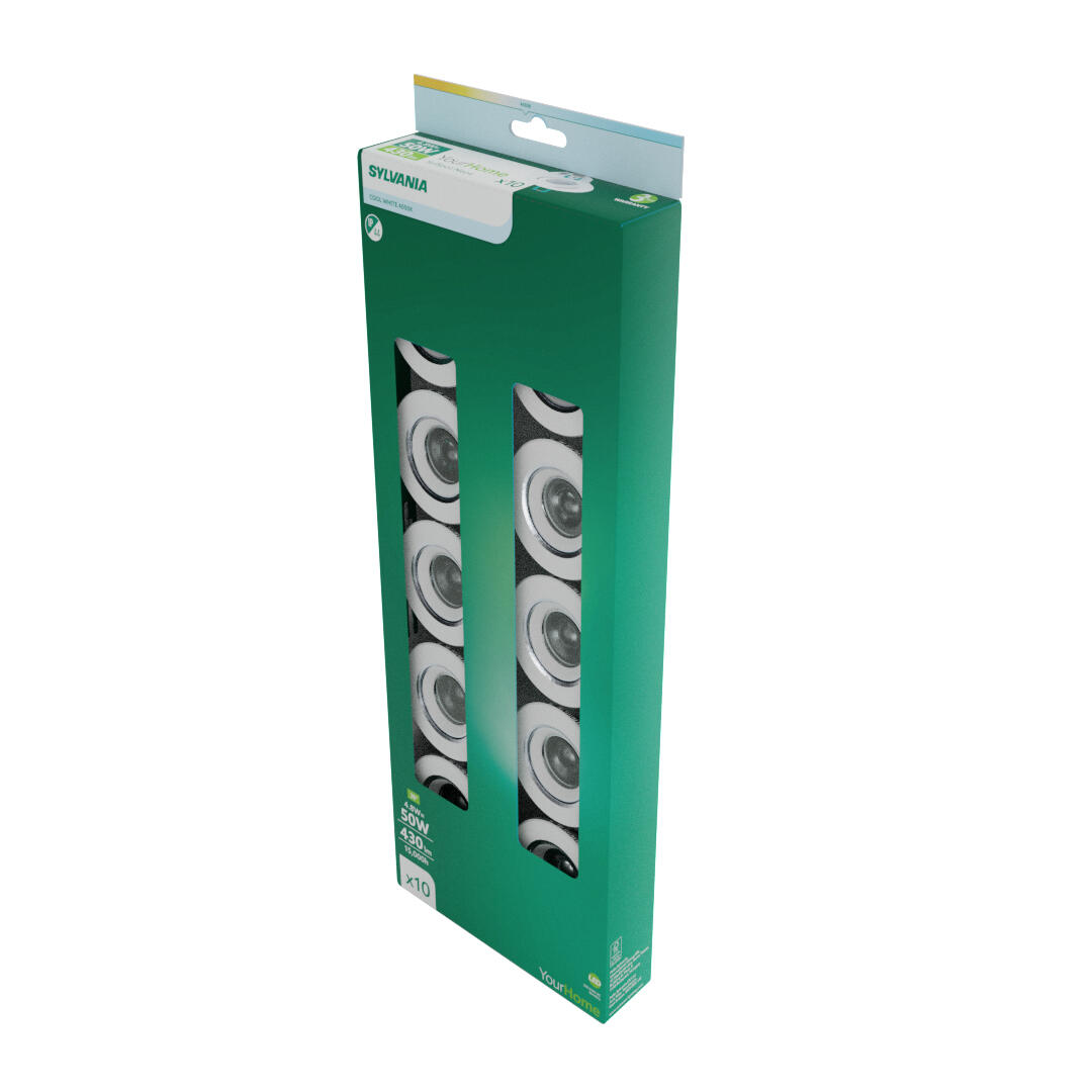 10 spots LED encastrés IP44, orientable, blanc neutre, SylSpot blanc Sylvania - 7
