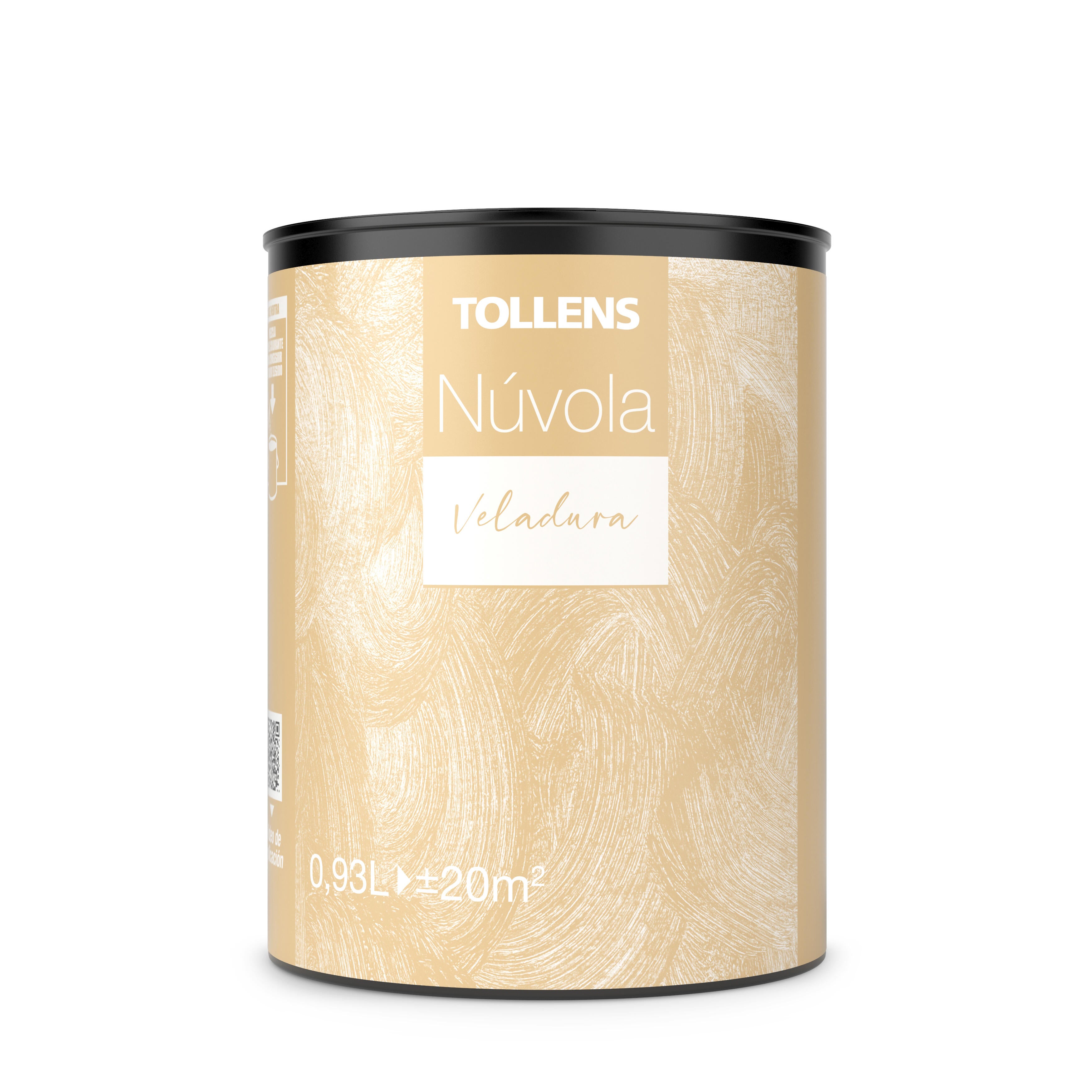 Pintura decorativa con efectos veladura Efecto Nuvola TOLLENS color beige veladura 930ml acabado terciopelo - 2