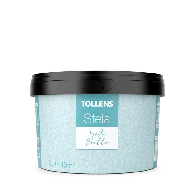 Pintura decorativa con efectos purpurina Stela color neutro TOLLENS 2 litros acabado brillante