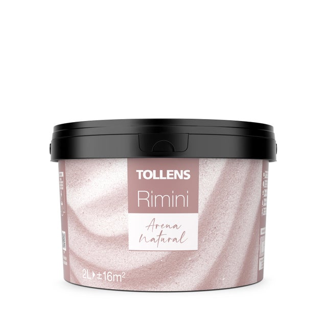 Pintura decorativa con efectos arena Efecto rimini color neutro TOLLENS 2 litros acabado terciopelo