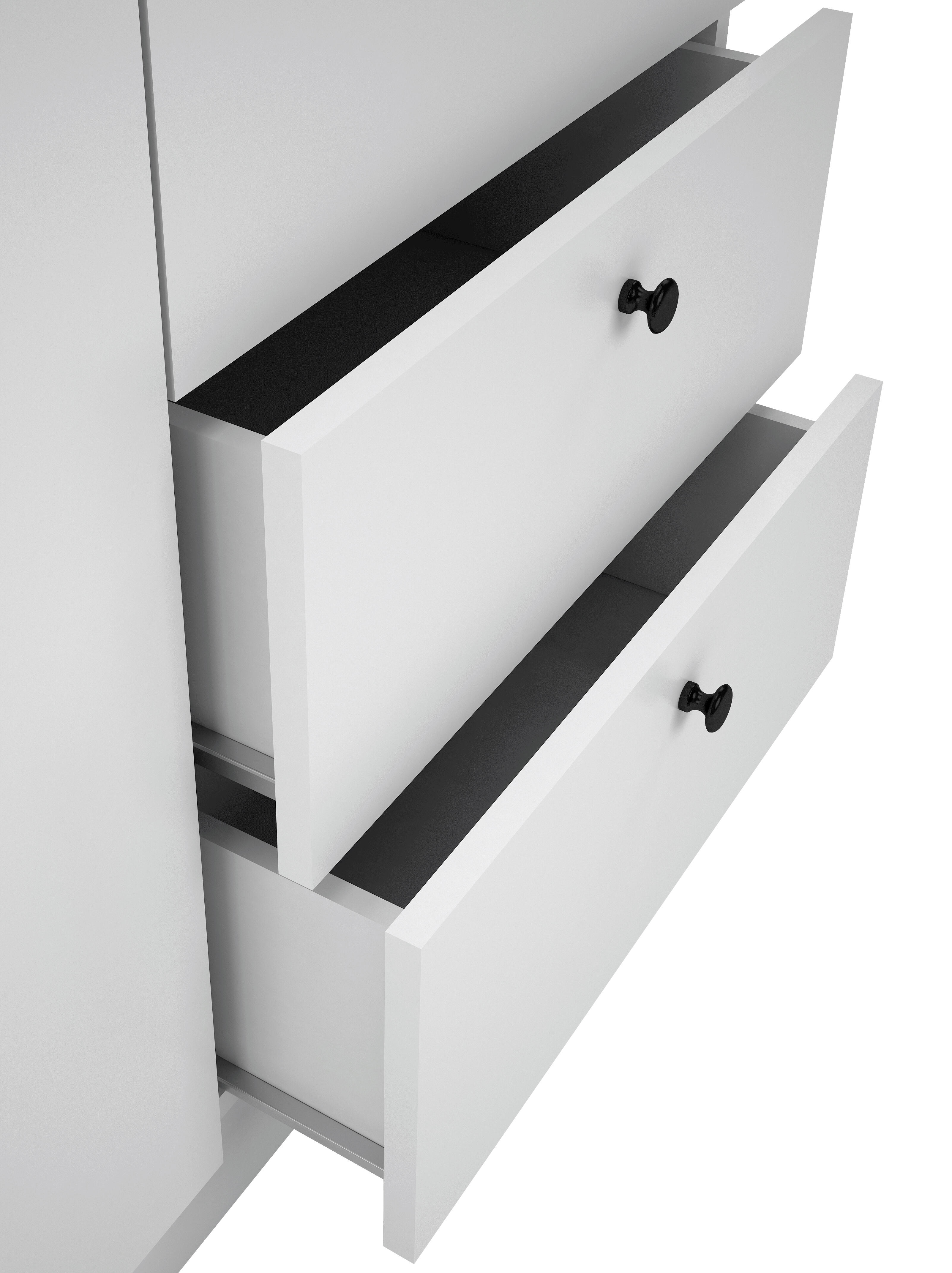 Armario puerta abatible Limia 100.2x200x51.6cm con 2 puertas color blanco 2 cajones - 7