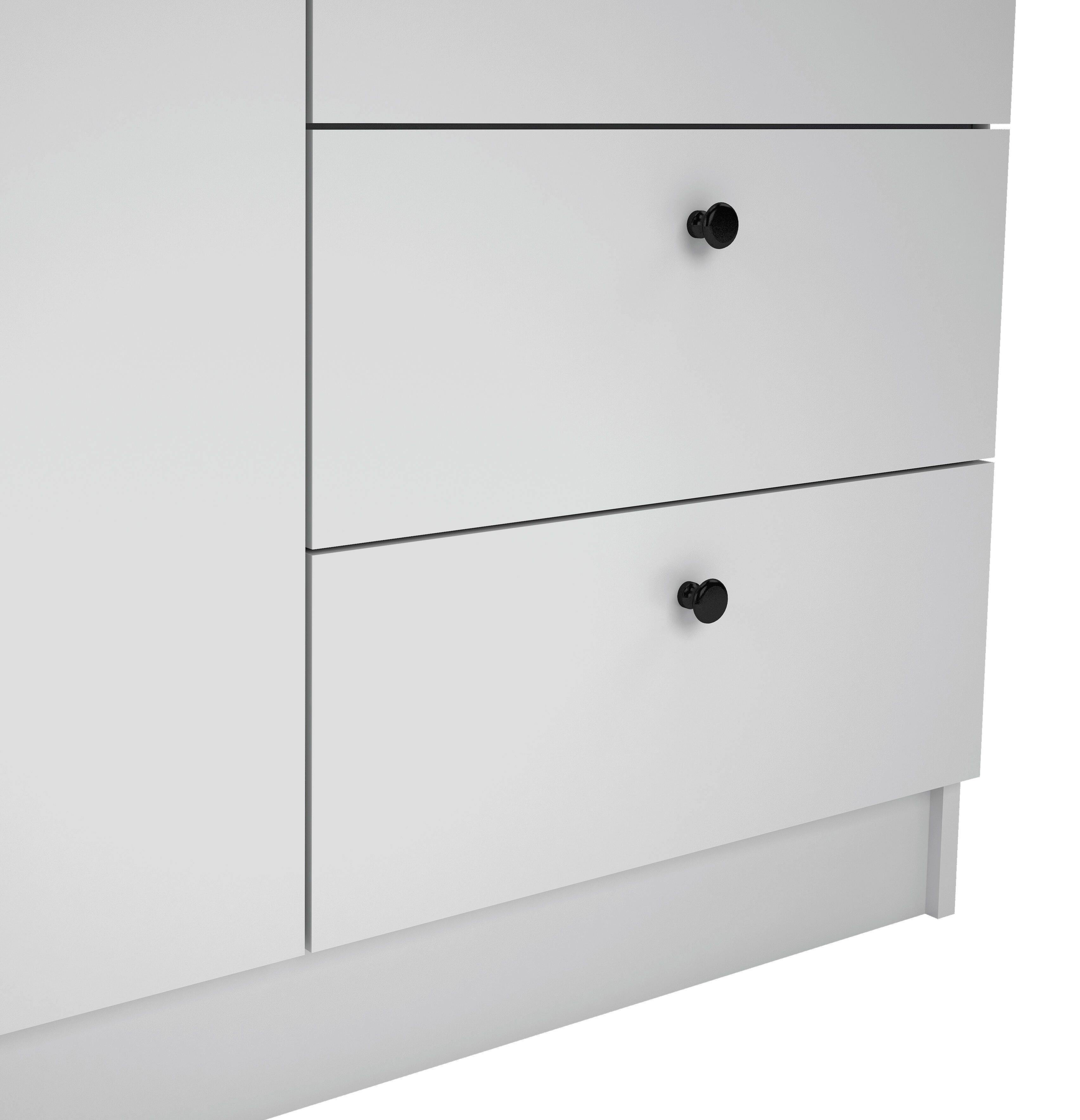 Armario puerta abatible Limia 100.2x200x51.6cm con 2 puertas color blanco 2 cajones - 5