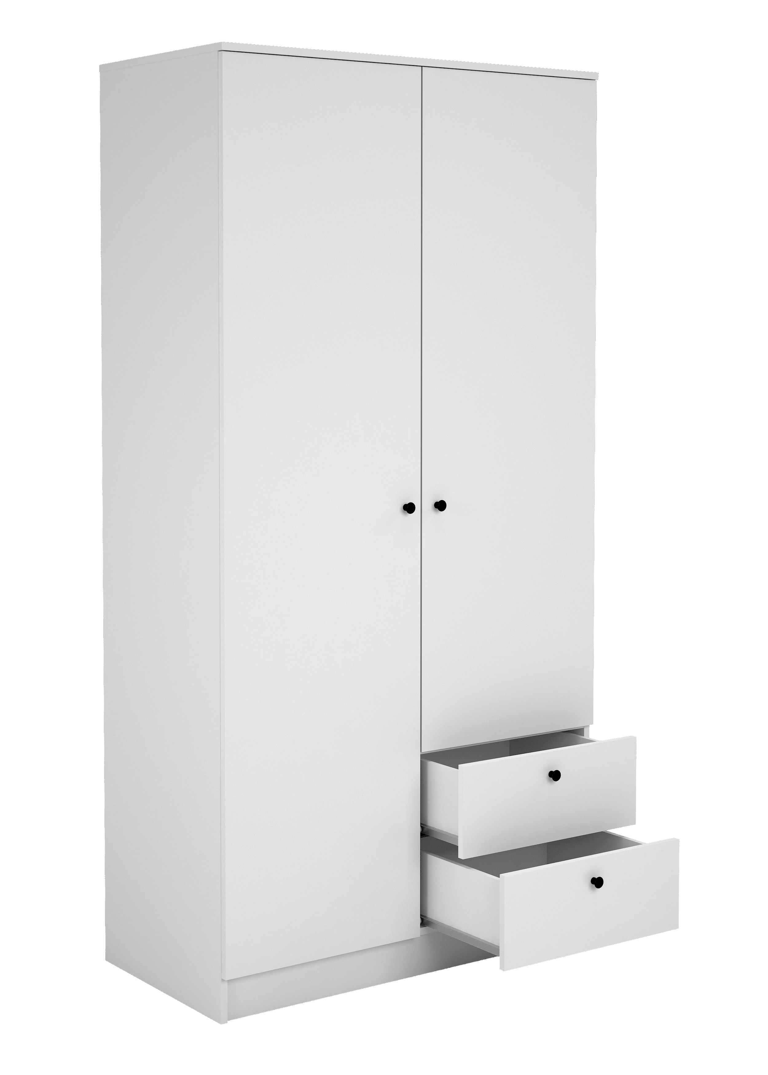 Armario puerta abatible Limia 100.2x200x51.6cm con 2 puertas color blanco 2 cajones - 8