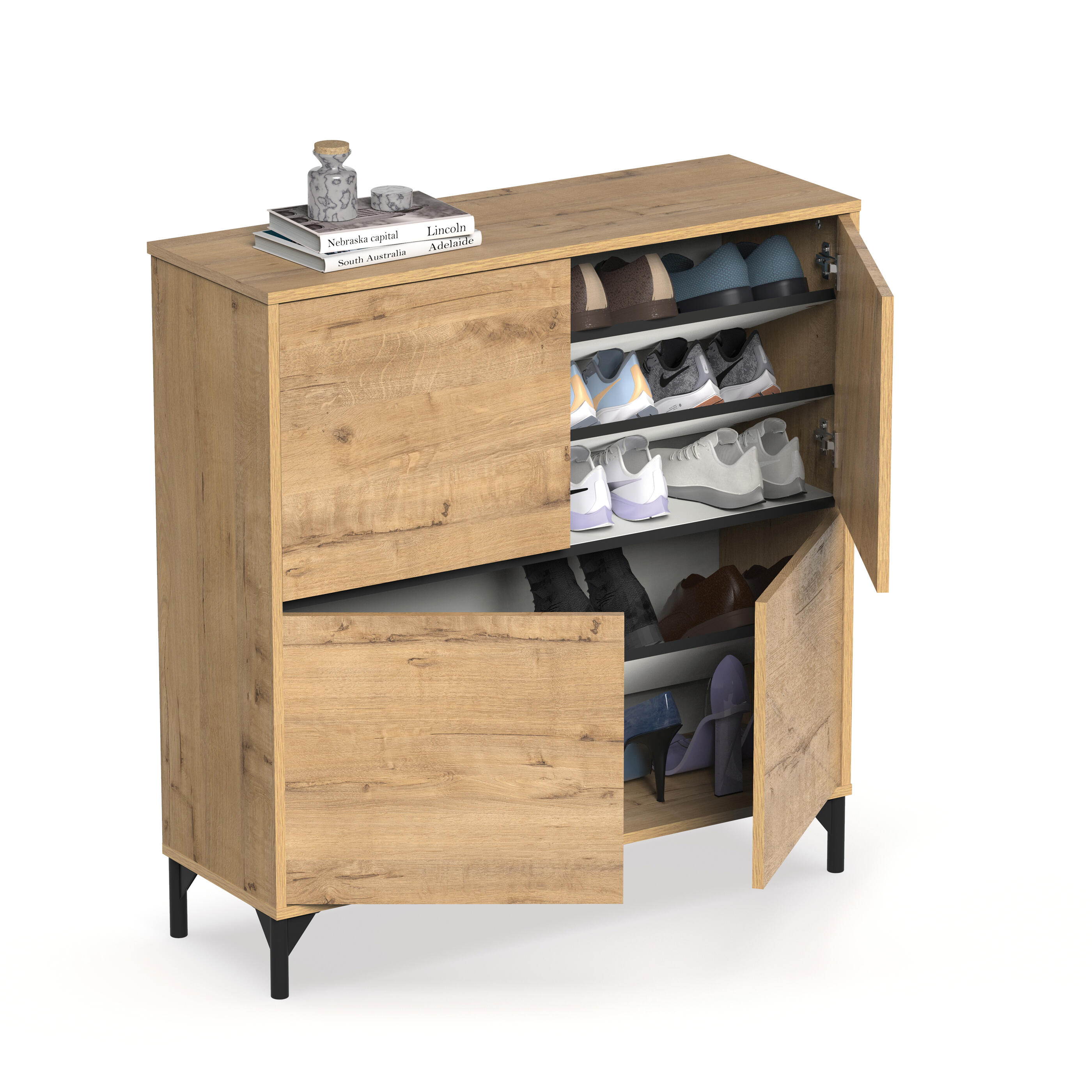Zapatero tokio roble gold 96.5x101x33cm