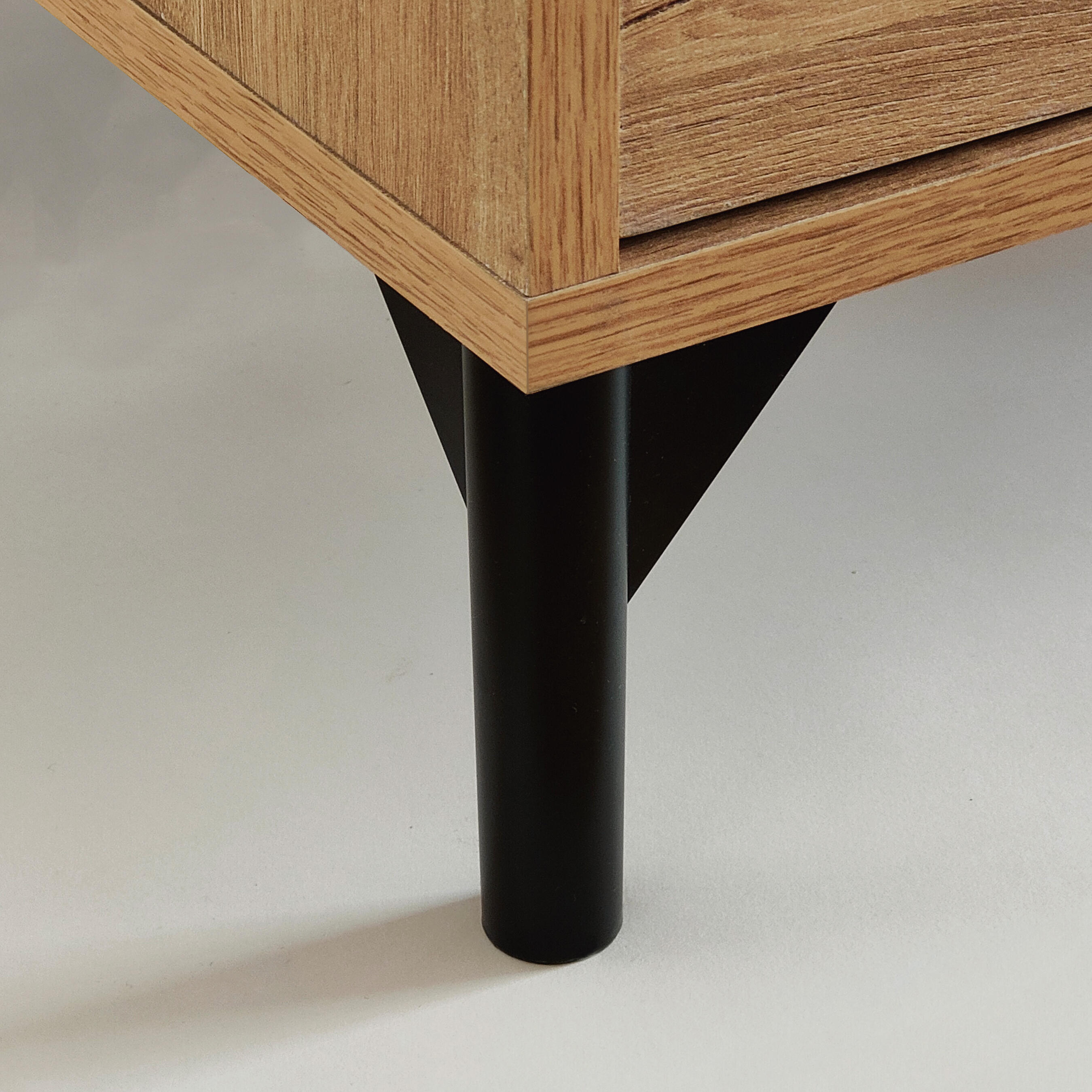 Zapatero Tokyo con 4 compartimentos para 20 pares en melamina color roble natural 101x96.5x33 cm - 6