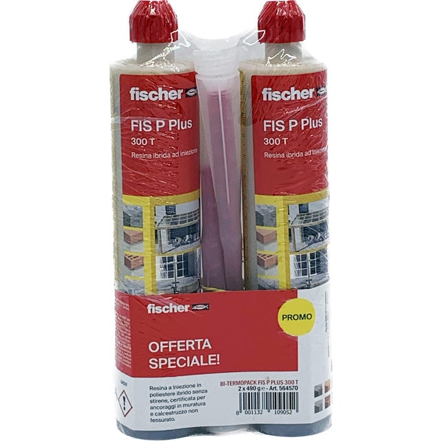 Cartuccia per ancorante chimico FISCHER BI-TERMOPACK FIS P PLUS 300 T 300 ml, 2 pezzi