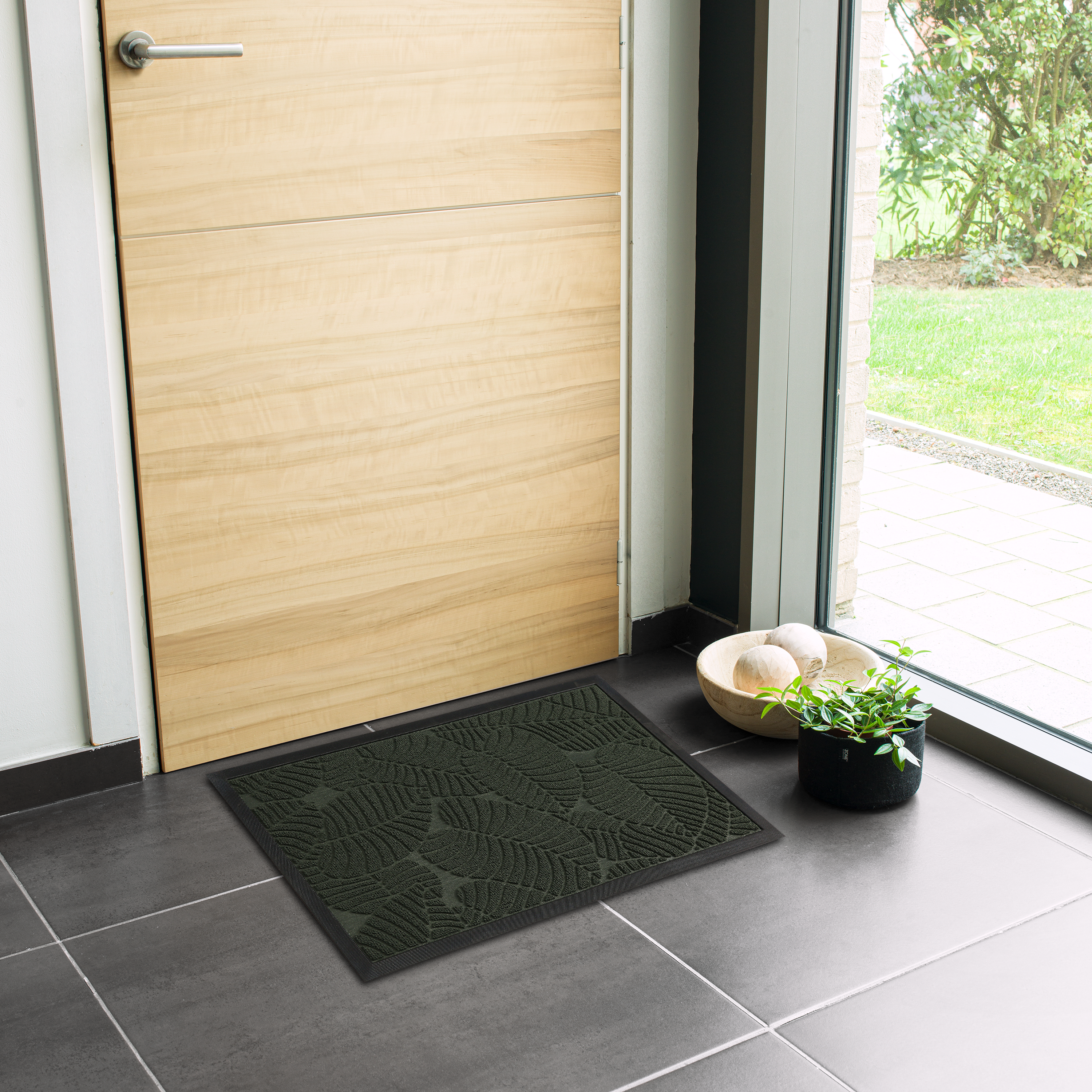 Felpudo caucho vulcanizado Lusaka INSPIRE verde 45 x75 cm - 2