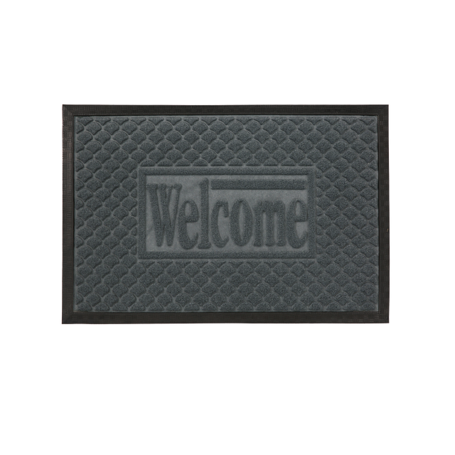 Wycieraczka wewnętrzna/zewnętrzna Lenzo Welcome 60 x 40 cm szara Inspire