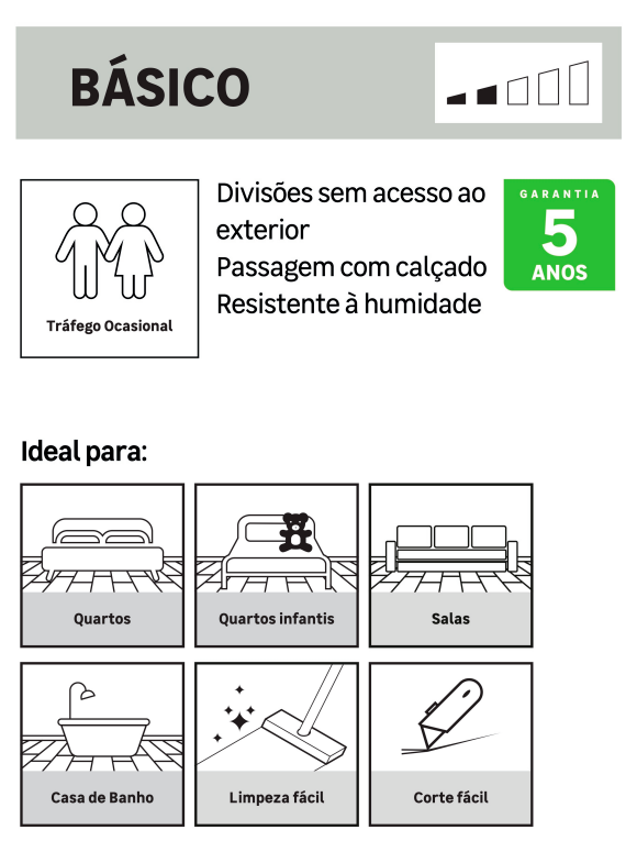 Pavimento vinílico SPC click flutuante básico 3,2 mm BL000 - 8