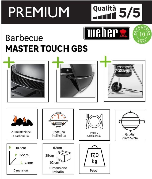 Barbecue a carbonella Master-Touch GBS E-5750 WEBER ø 57 cm - 15