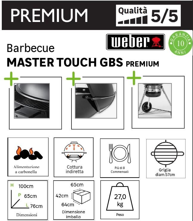Barbecue a carbonella Master-Touch Premium WEBER ø 57 cm - 10