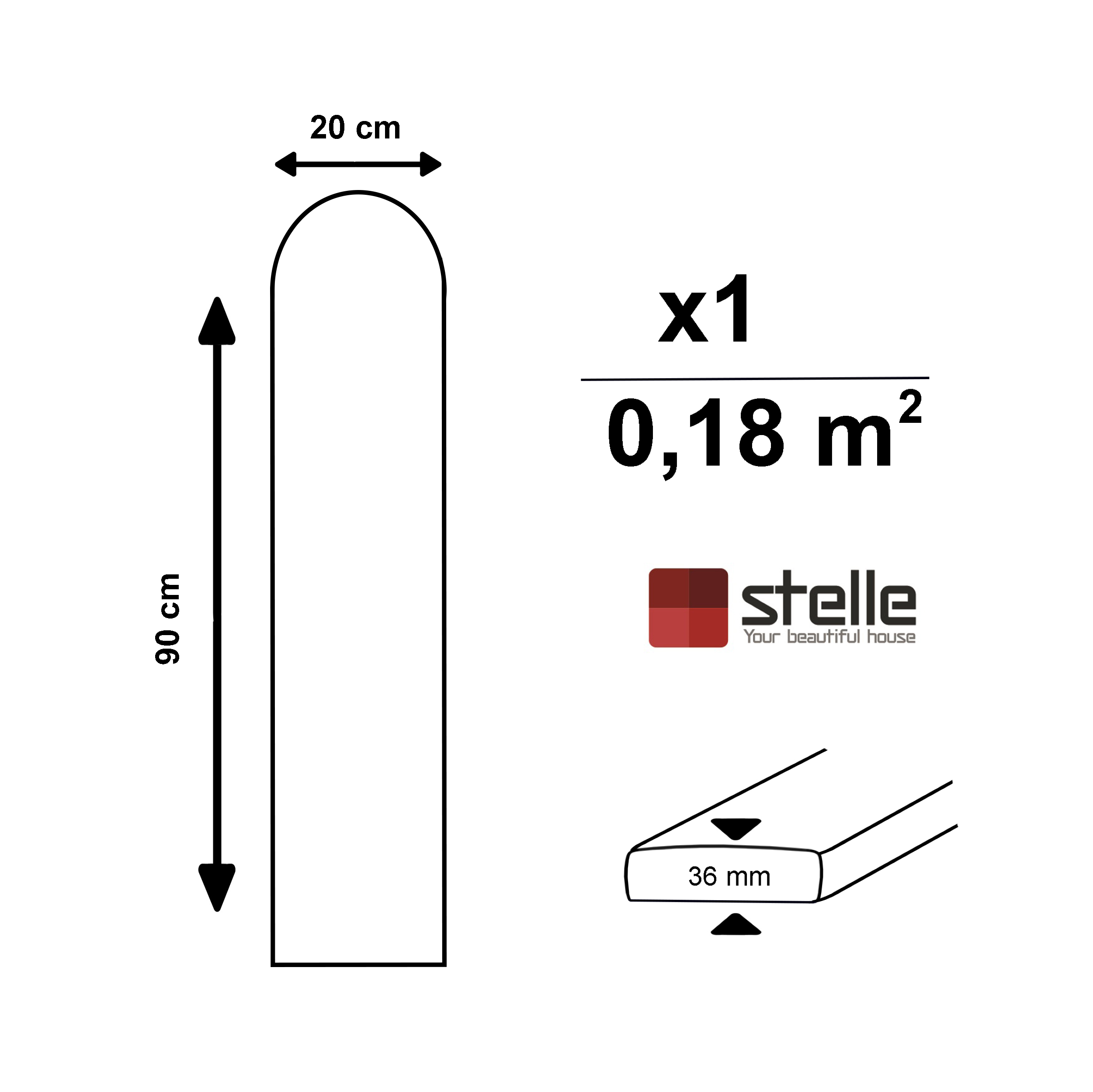 Panele ścienne tapicerowane Płotek Krem 90x20 cm Stelle - 3