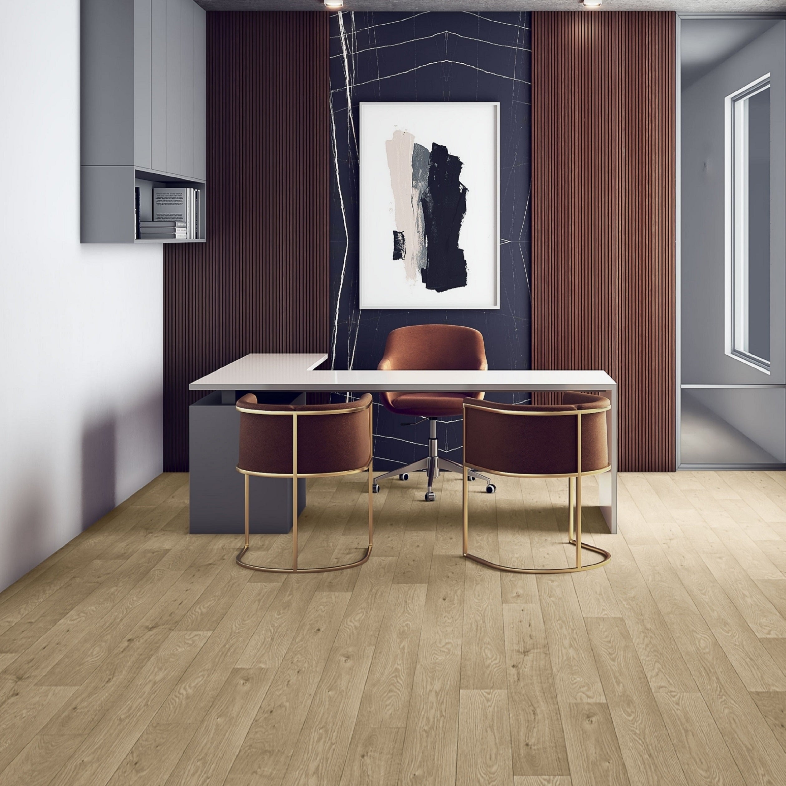 Wykładzina PCV Jackson brązowa deska 3 m - 2