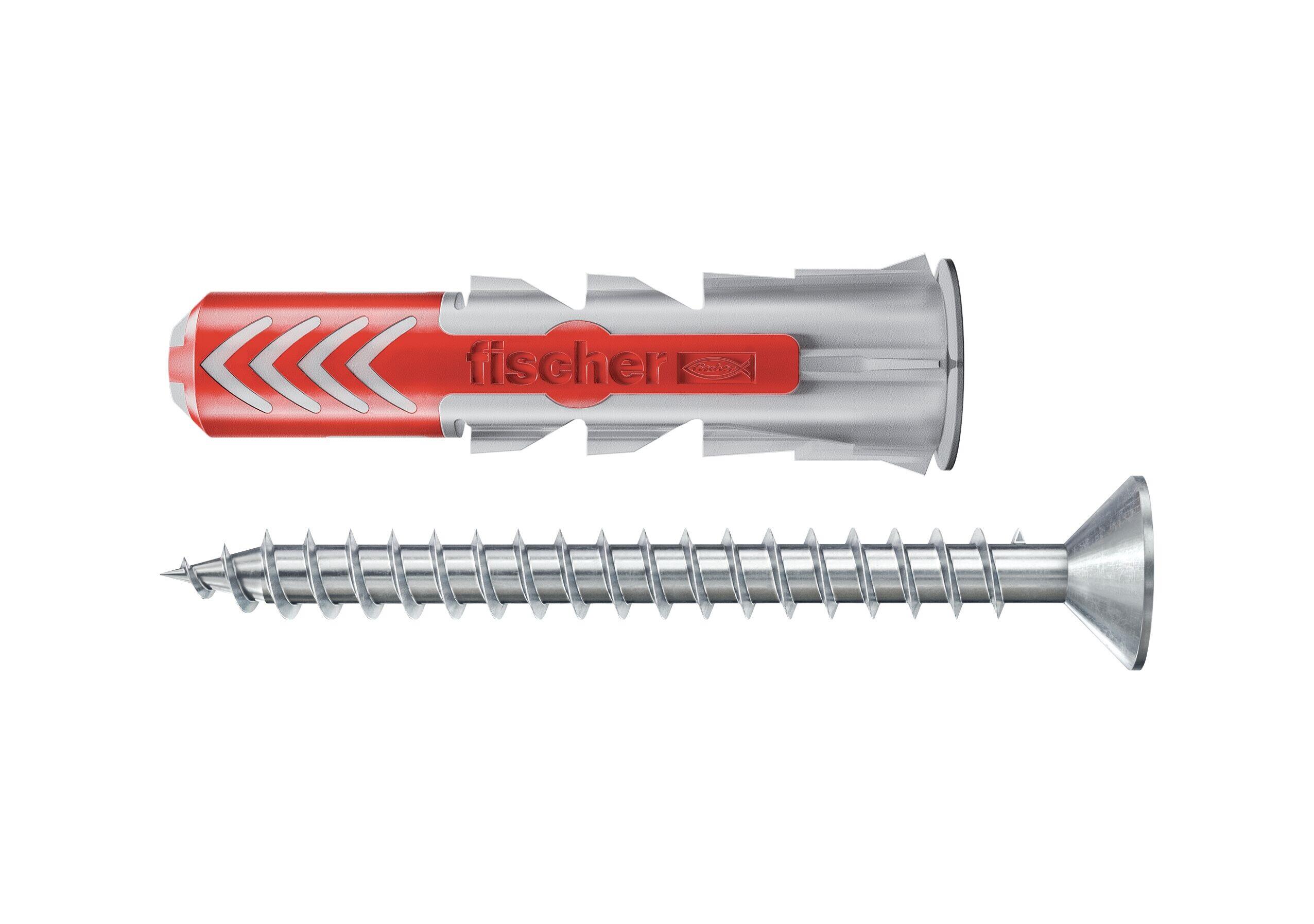 Set di tasselli con vite FISCHER DUOPOWER 10 S in nylon, 25 pezzi - 2