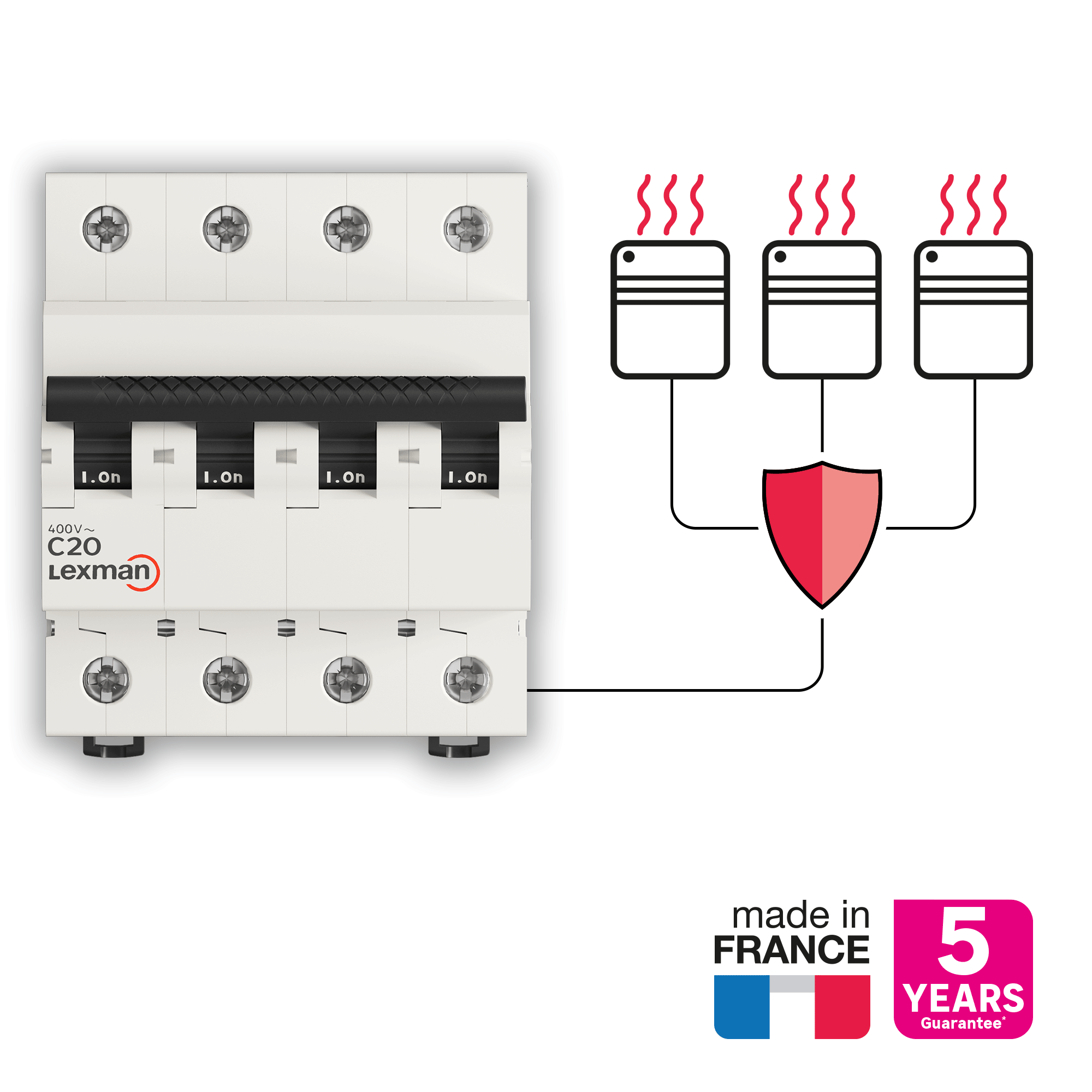 Disjoncteur tétrapolaire LEXMAN 20 A - 3