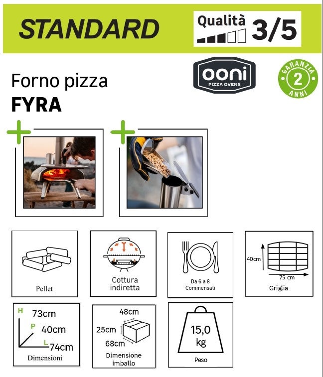 Forno da esterno per pizza a pellet OONI Fyra - 6