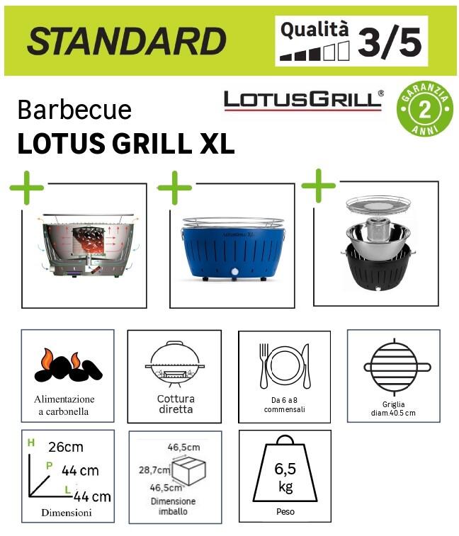 Barbecue a carbonella XL blu LOTUS GRILL ø 43.5 cm - 4