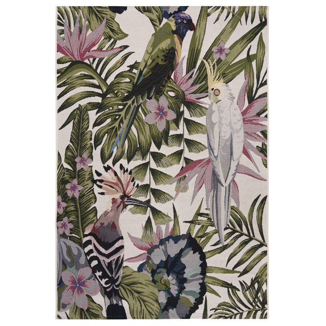 Dywan zewnętrzny w liście Borneo zielono-różowy 120 x 170 cm