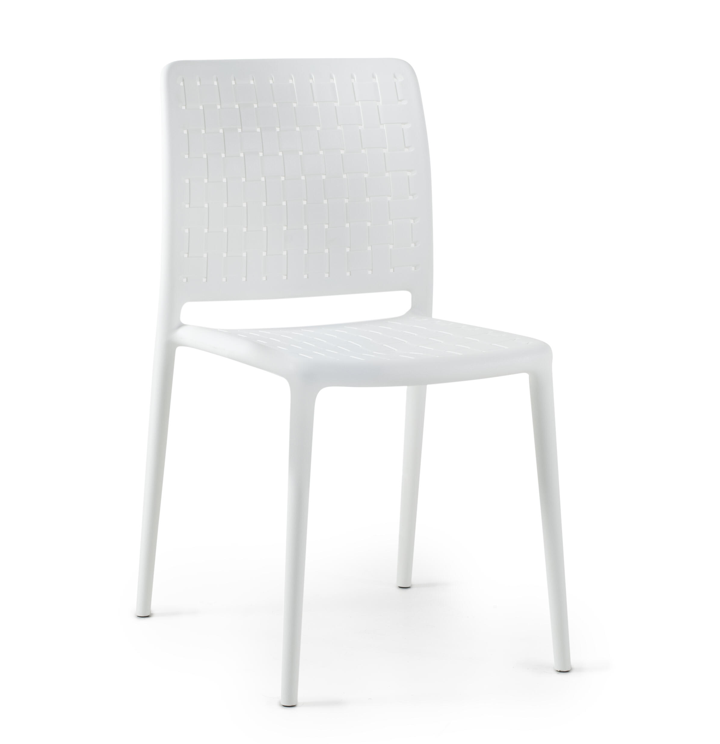 Pack 2 sillas de jardín málaga de polipropileno blanco