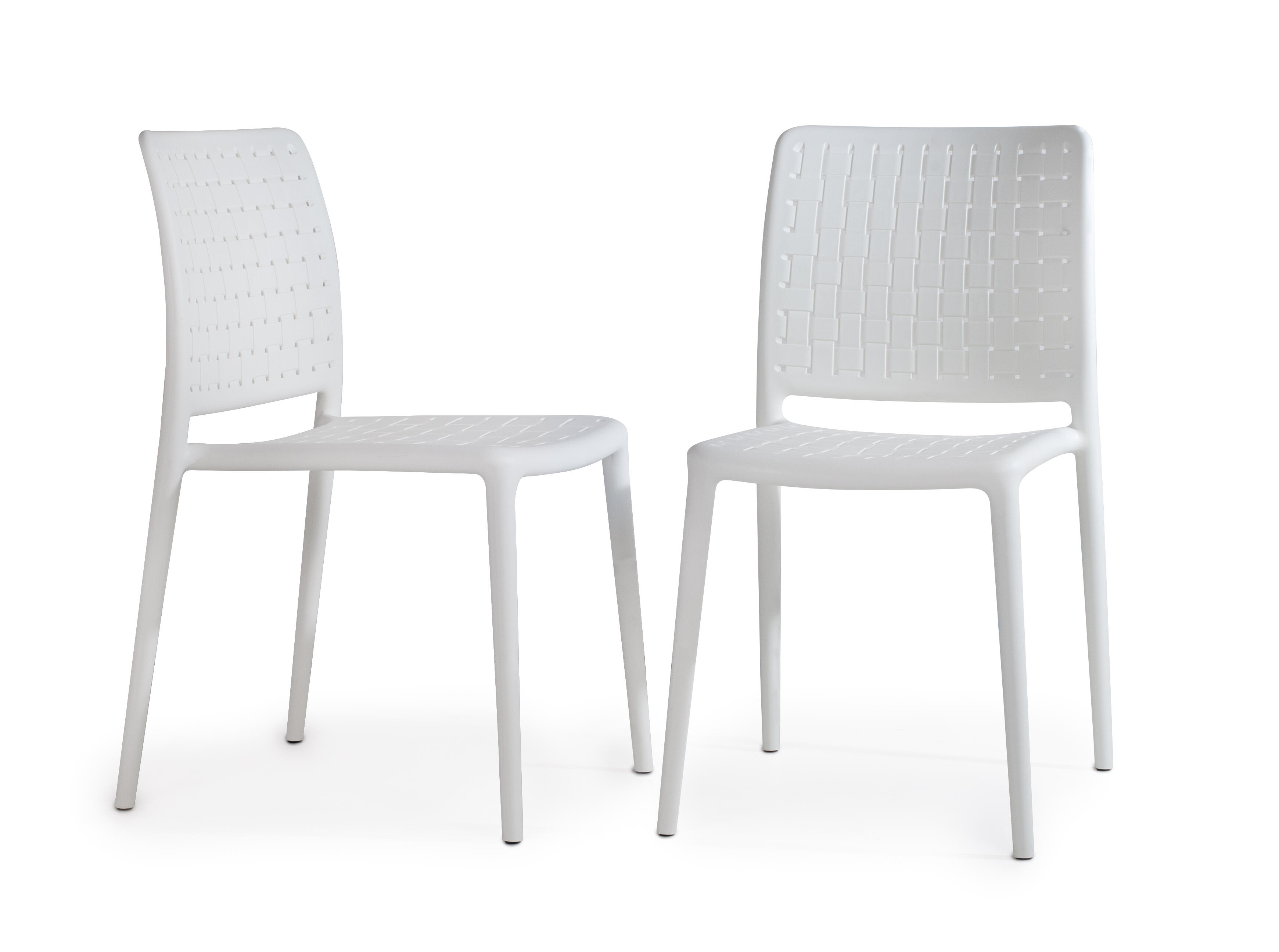 Silla de jardín málaga de polipropileno blanco