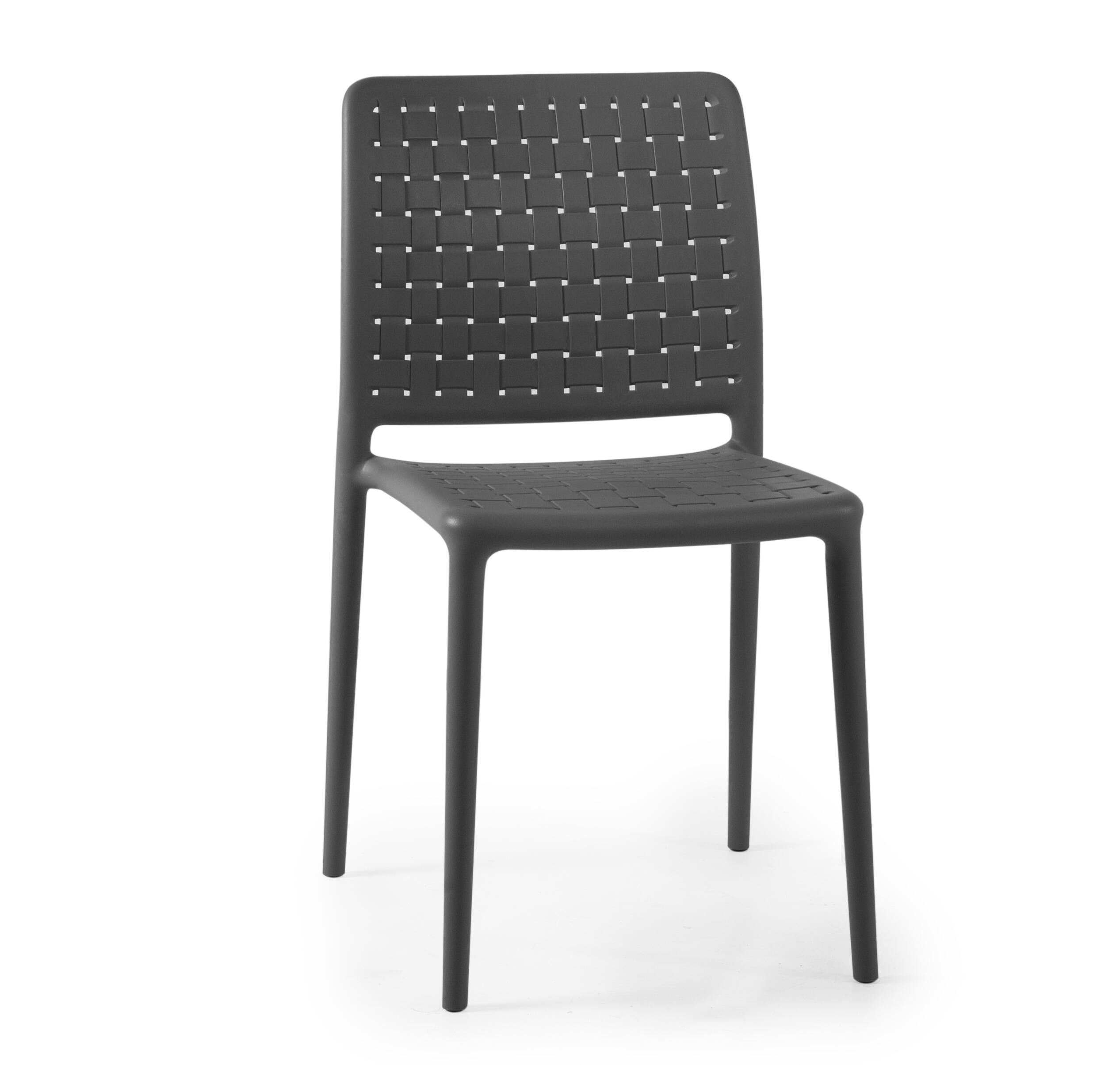 silla de jardin malaga de polipropileno antracita