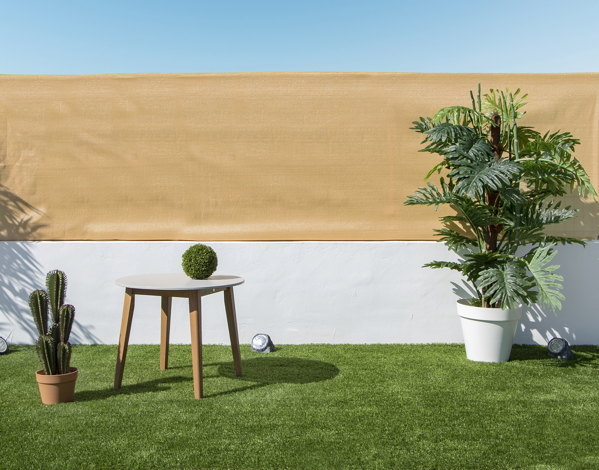 Malla de ocultación alta nortene 1,5 x 50 m beige