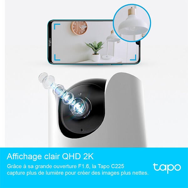 Caméra de surveillance intérieure sans fil TP-LINK Tapo C225 blanc - 6