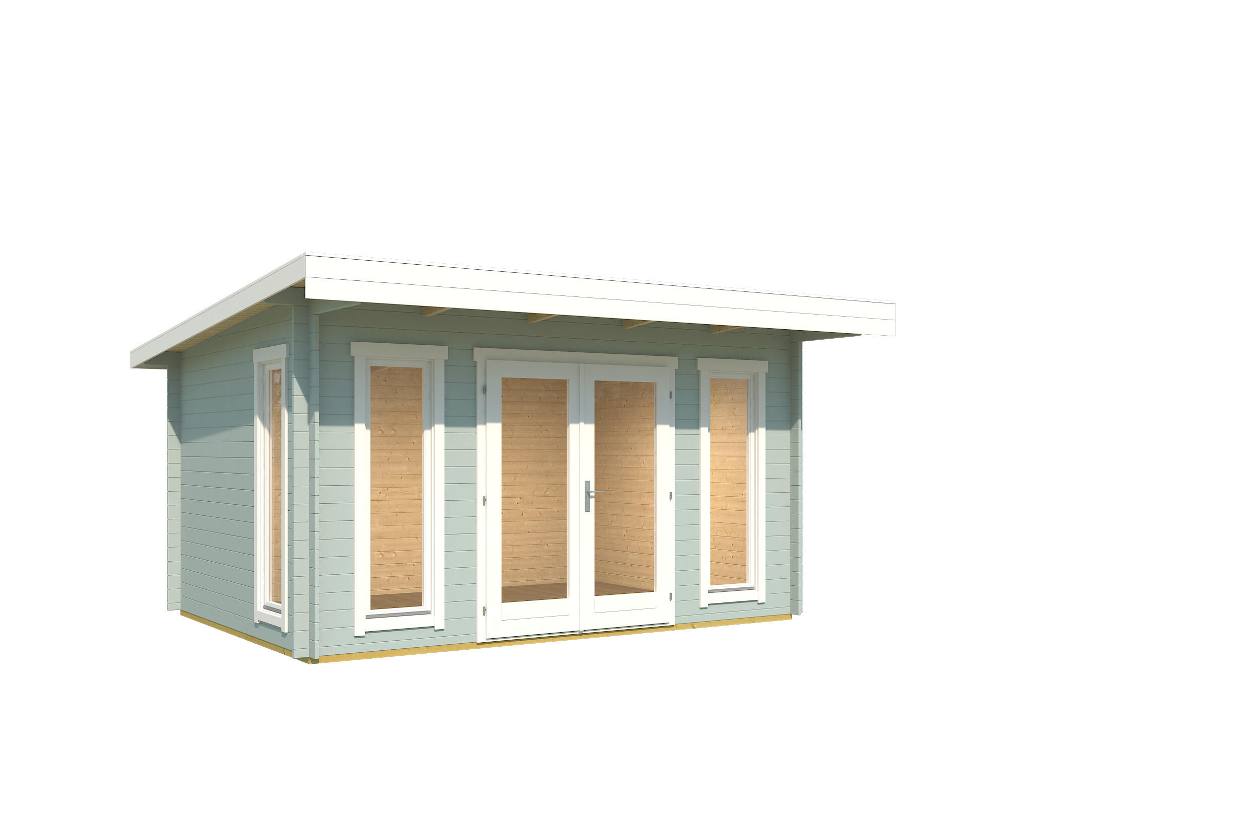 Caseta de madera Banbury de 460x234x410 cm y 18.86 m2 con 28 mm espesor y doble puerta abatible LASITA MAJA - 5